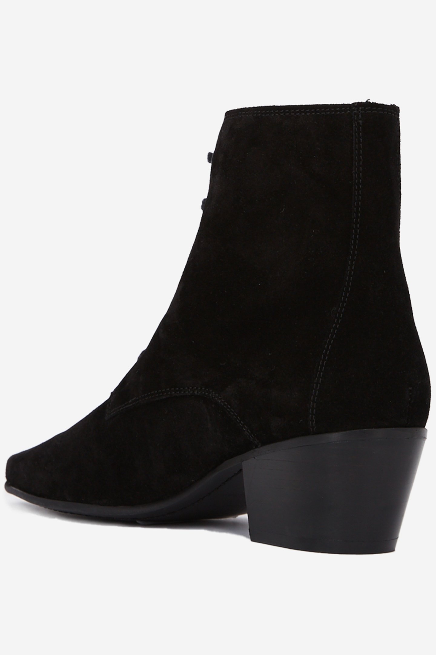 SUEDE LEATHER ANKLE BOOTS BLACK 2