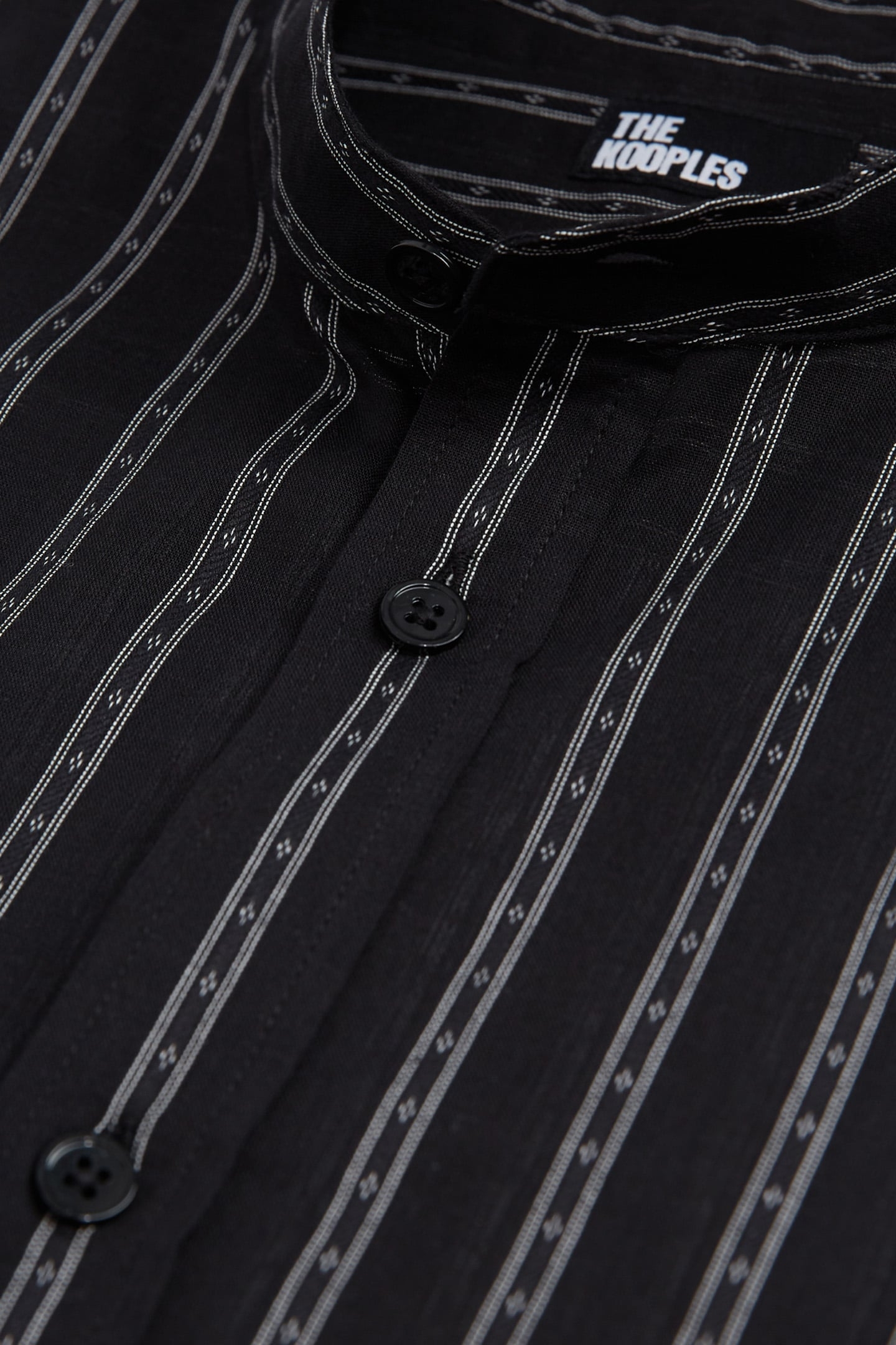 TUNISIAN COLLAR SHIRT BLACK 4