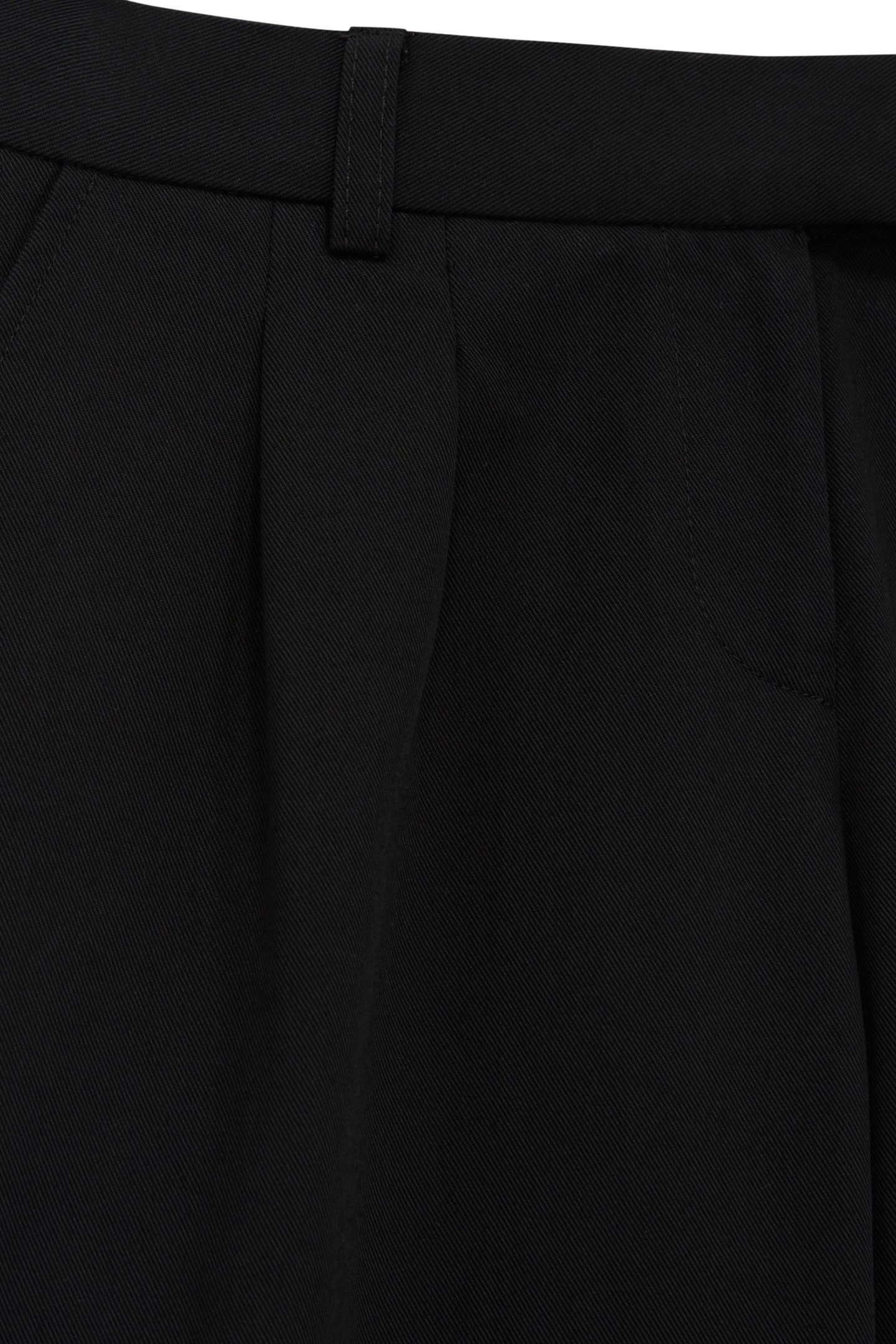 PLEATED TROUSERS WITH TURNS BLACK 6