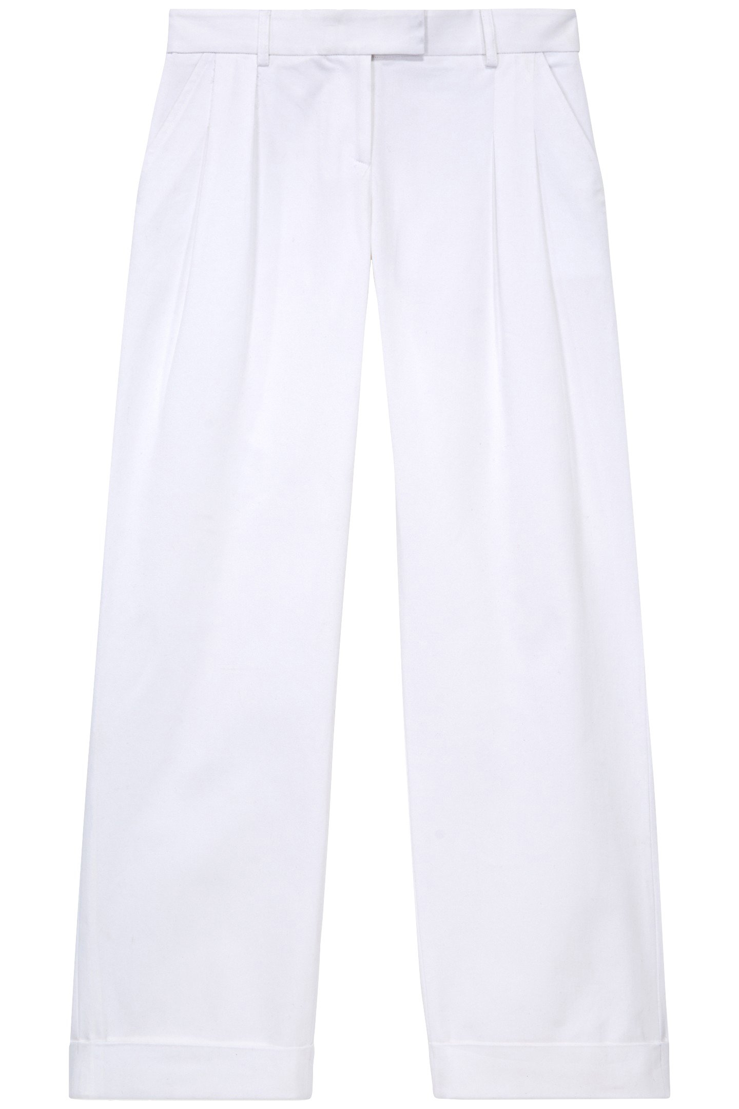 PLEATED TROUSERS WITH TURNS WHITE 3