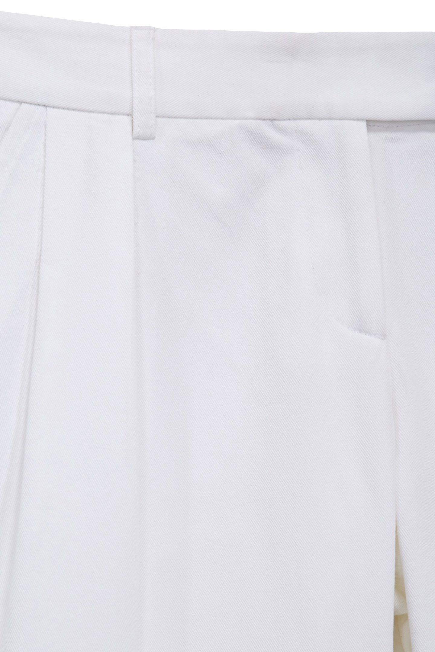 PLEATED TROUSERS WITH TURNS WHITE 6