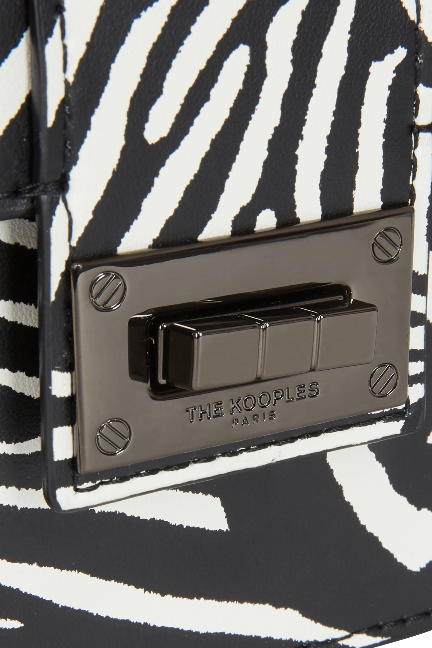 EMILY MEDIUM ZEBRA PRINT POUCH BLACK/WHITE 3