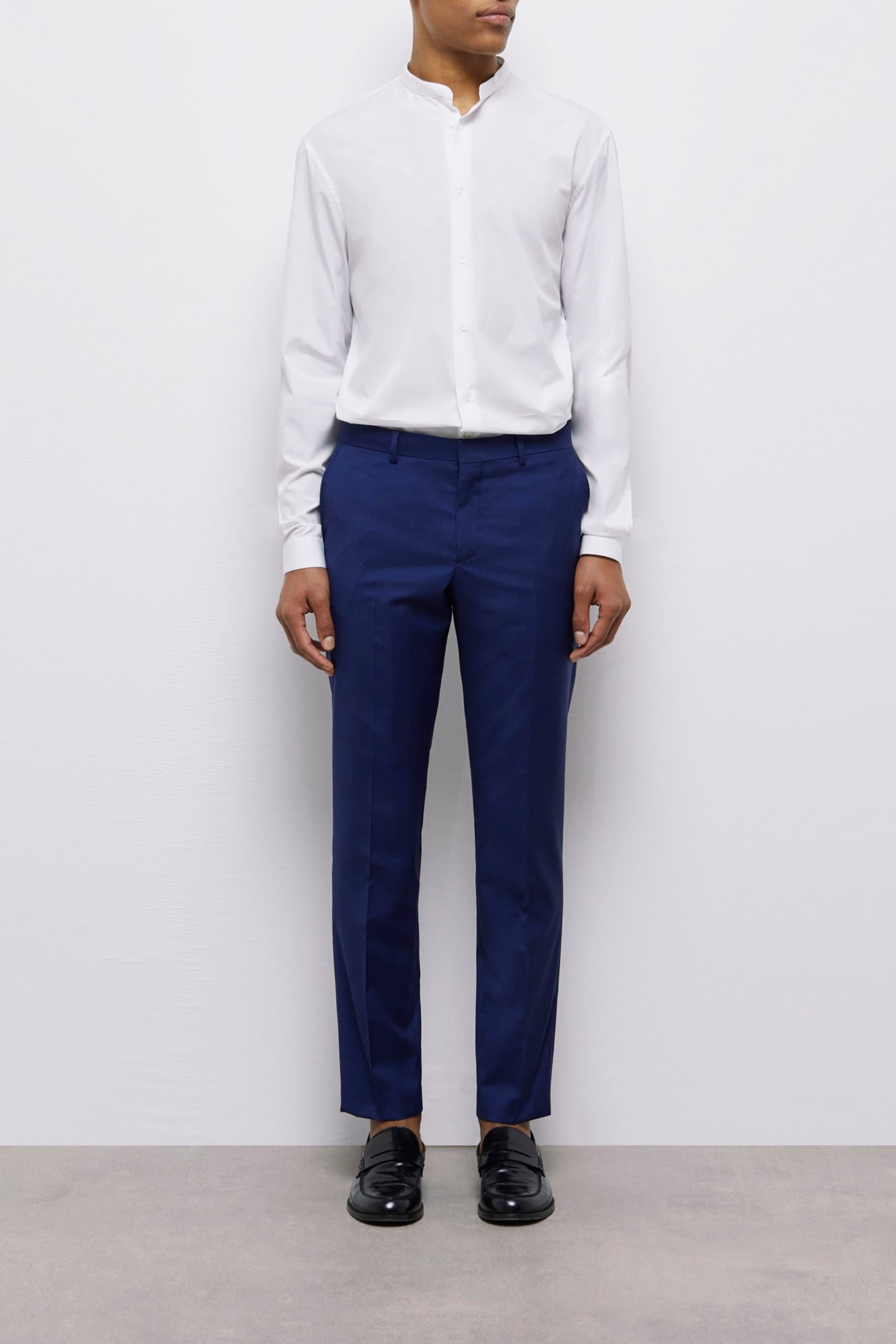 FITTED SUIT PANTS NAVY 1