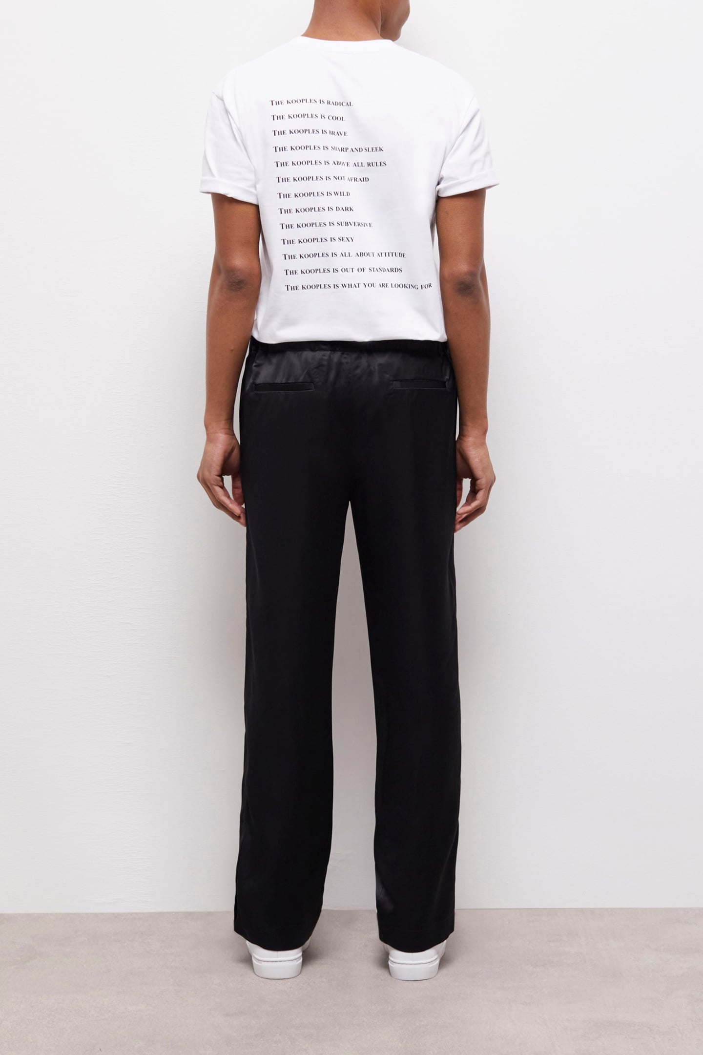 ELASTIC WAIST PANTS BLACK 2