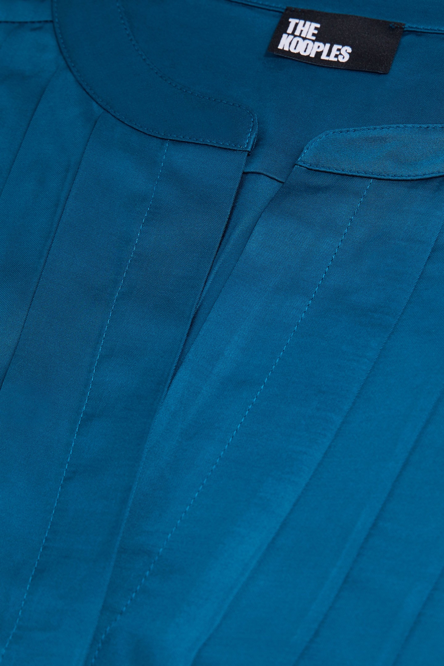 PLEATED 3/4 SLEEVE DRESS MEDIUM BLUE 7