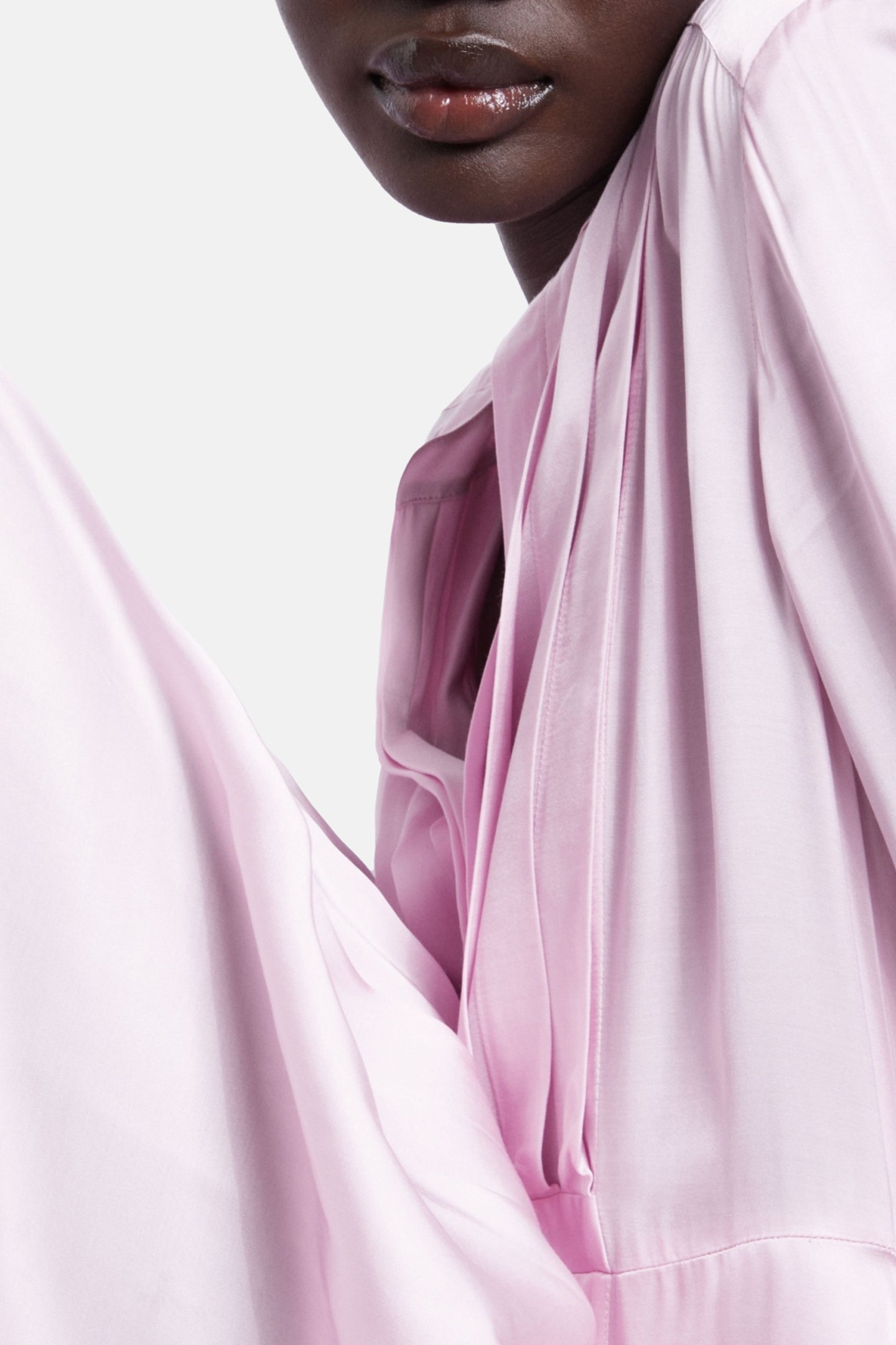 LONG PLEATED DRESS PALE PINK 6