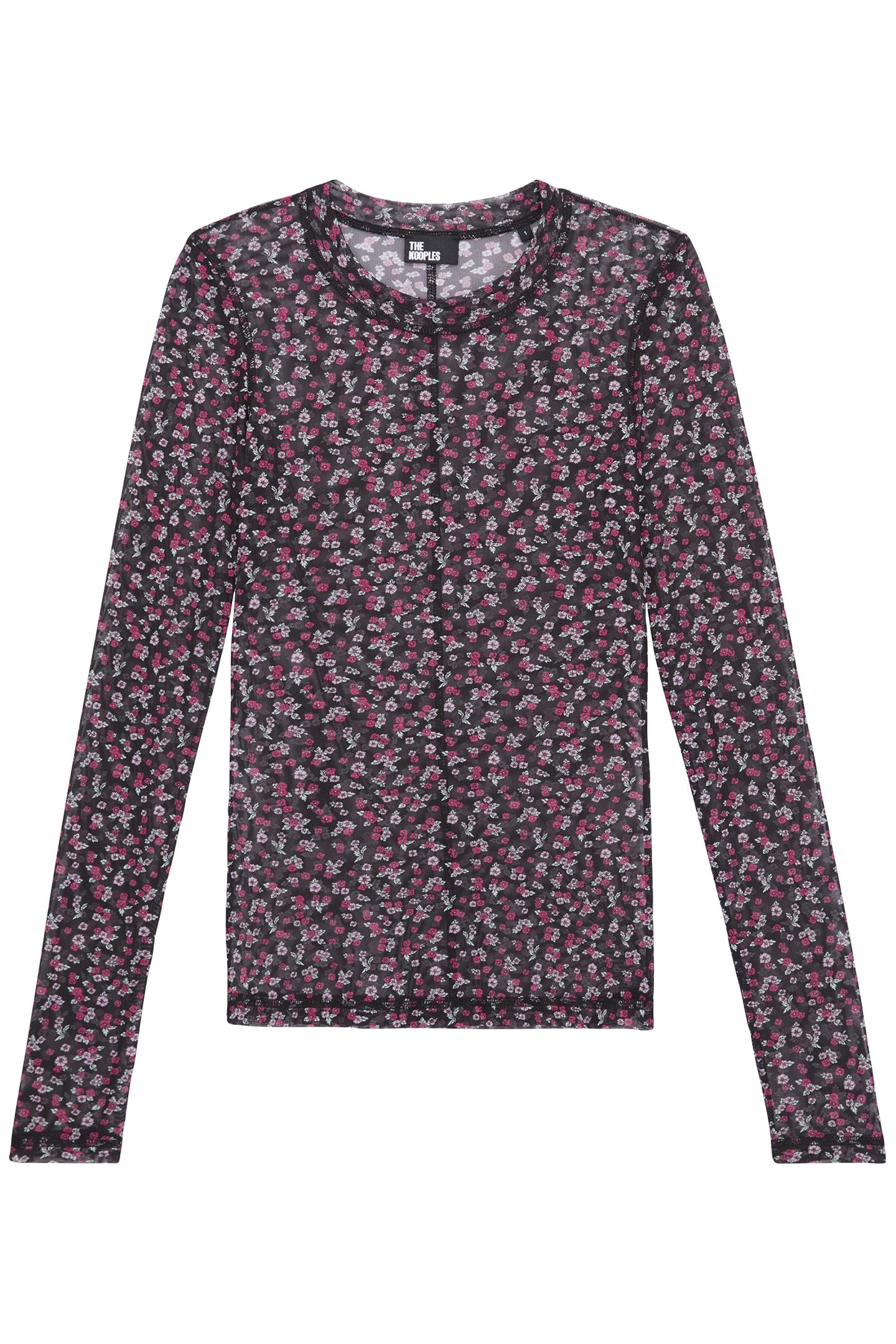 MESH TOP WITH PRINT BLACK/PINK 4