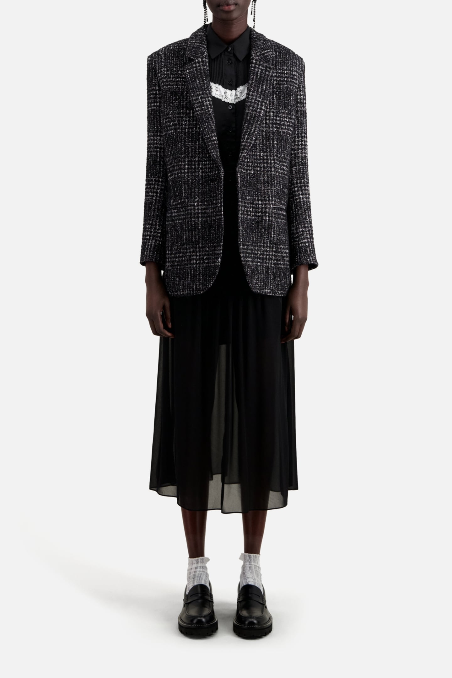 SUIT JACKET ONLY BLACK WHITE 2