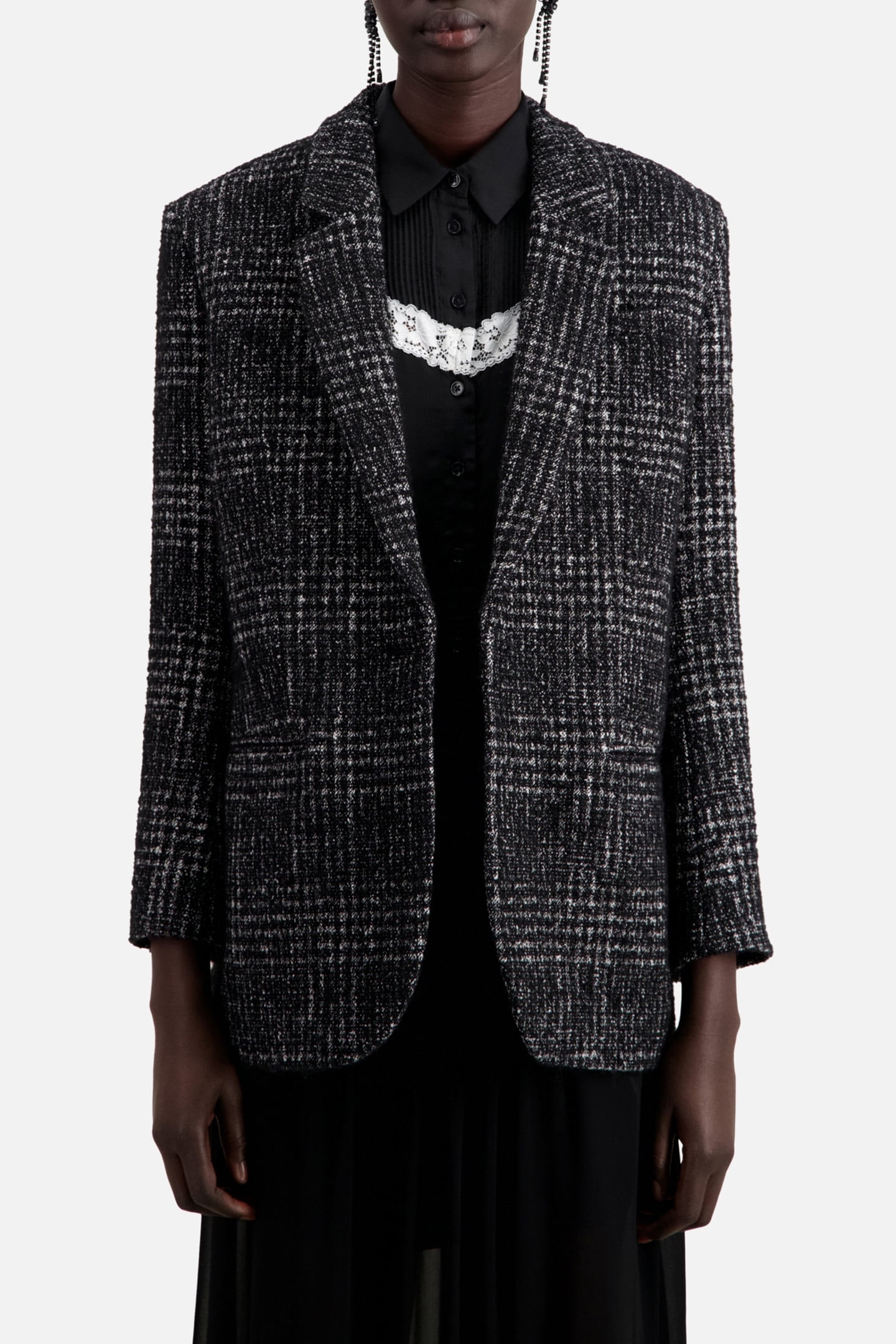 SUIT JACKET ONLY BLACK WHITE 1