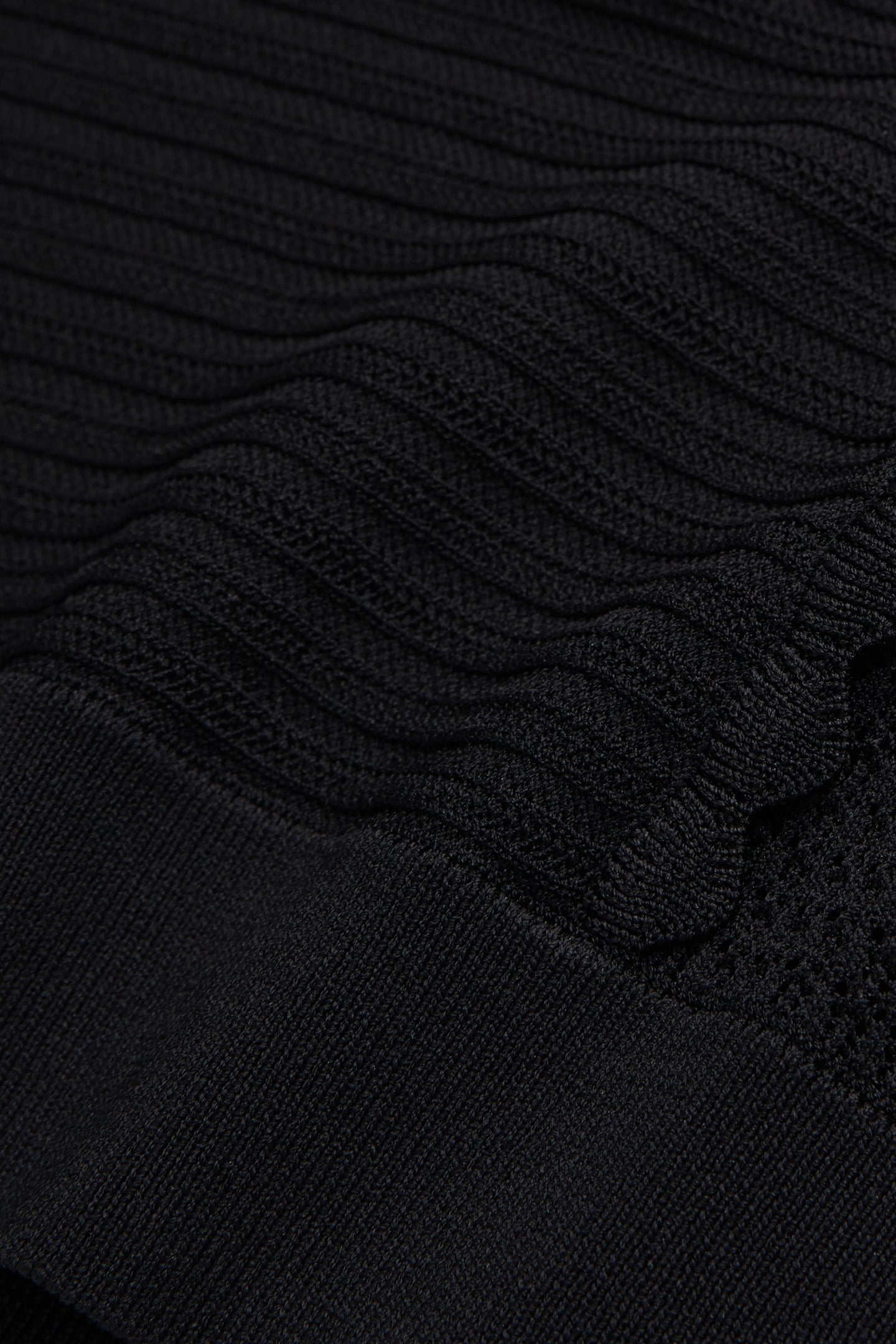 LONG-SLEEVED KNIT TOP WITH DOTS AND OTTOMAN BLACK 6