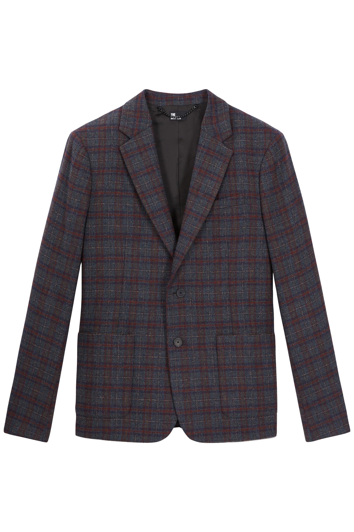 PLAID JACKET WITH LEATHER ELBOW PADS CARREAUX 3