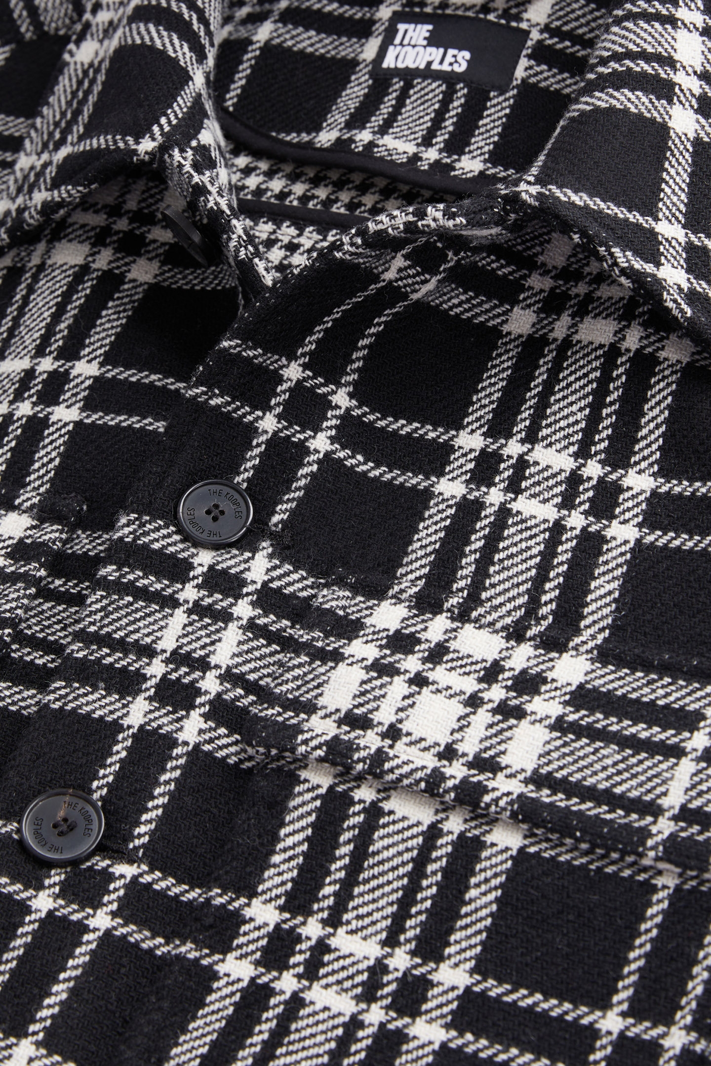 UNLINED OVERSHIRT JACKET BLACK WHITE 7