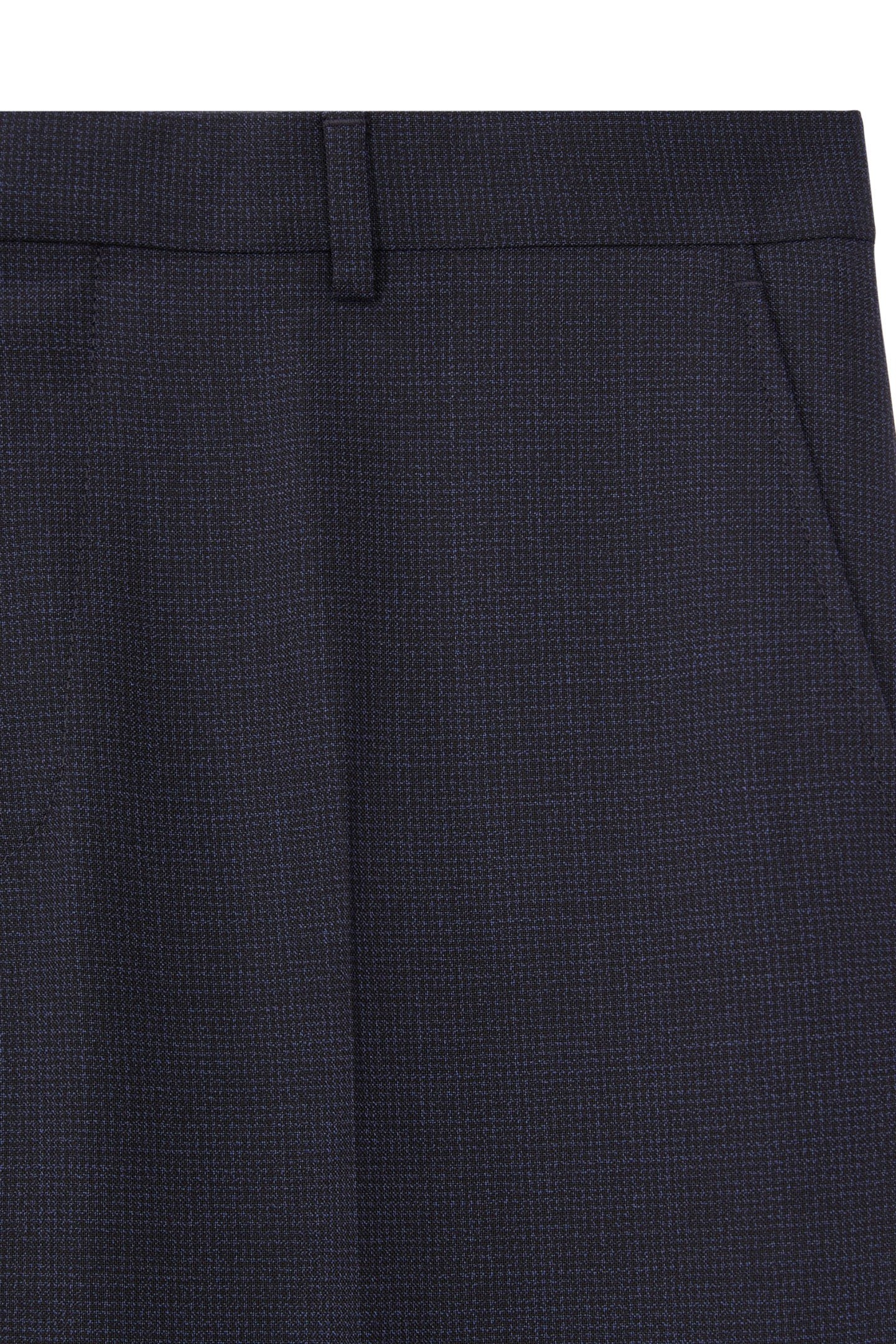 FITTED PLAID SUIT TROUSERS NAVY/BLACK 4