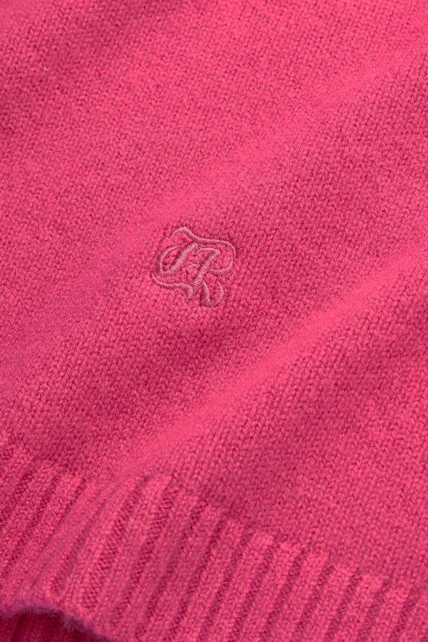 CASHMERE SWEATER WITH FUNNEL NECK AND EMBROIDERY FUSHIA 5