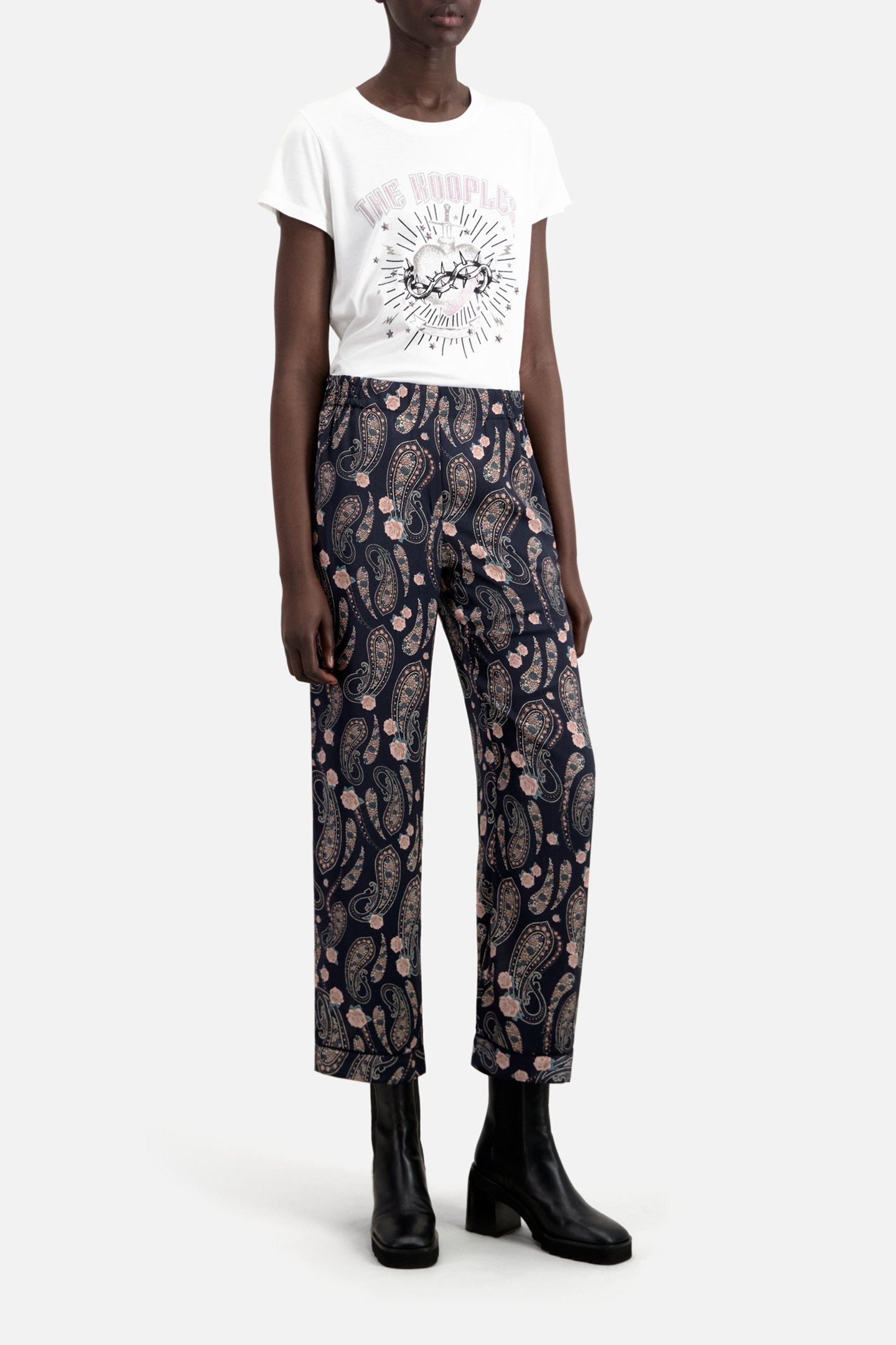 LOOSE PANTS BLACK/PINK 5