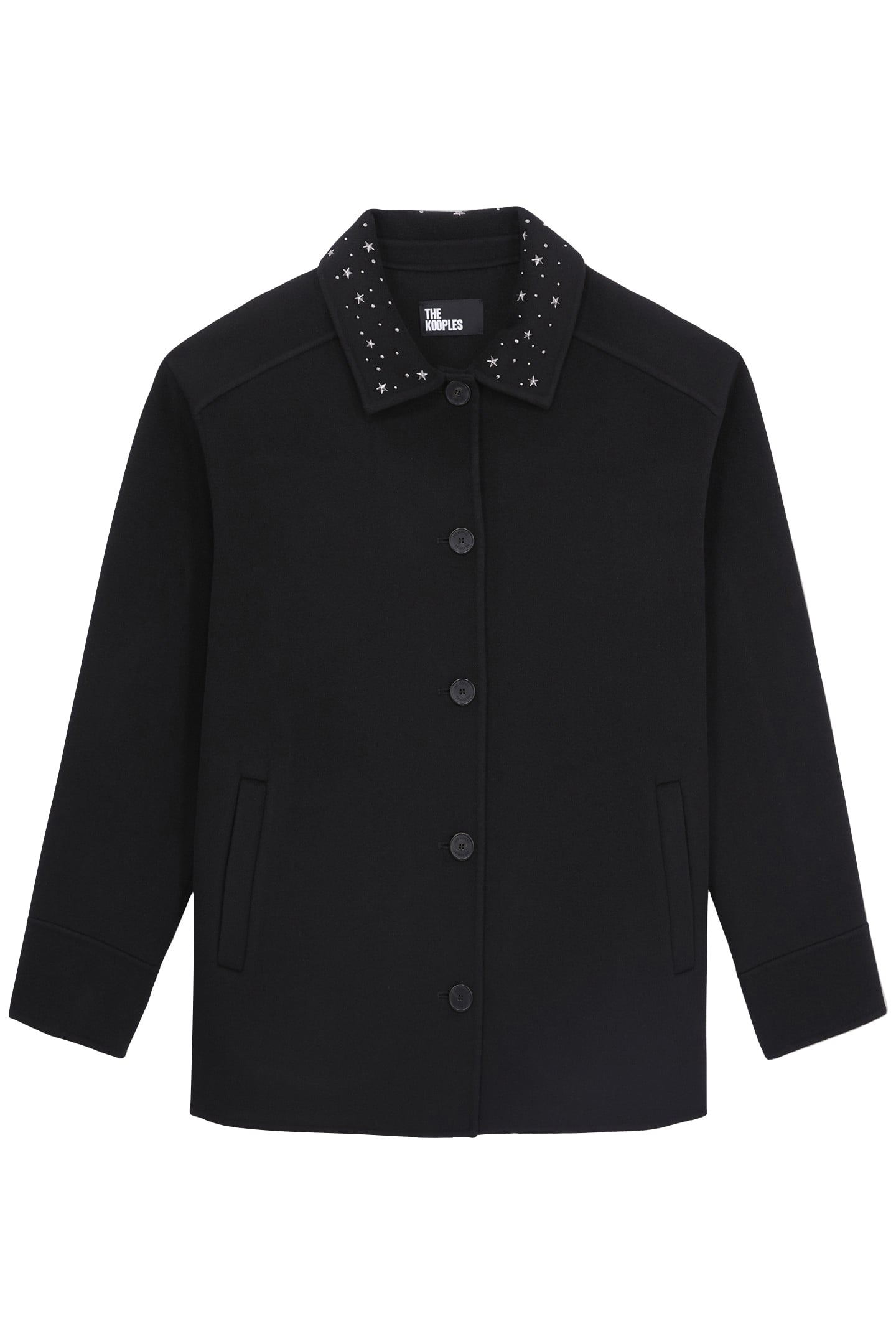 STUD AND FRINGE DOUBLE FACE JACKET BLACK 3