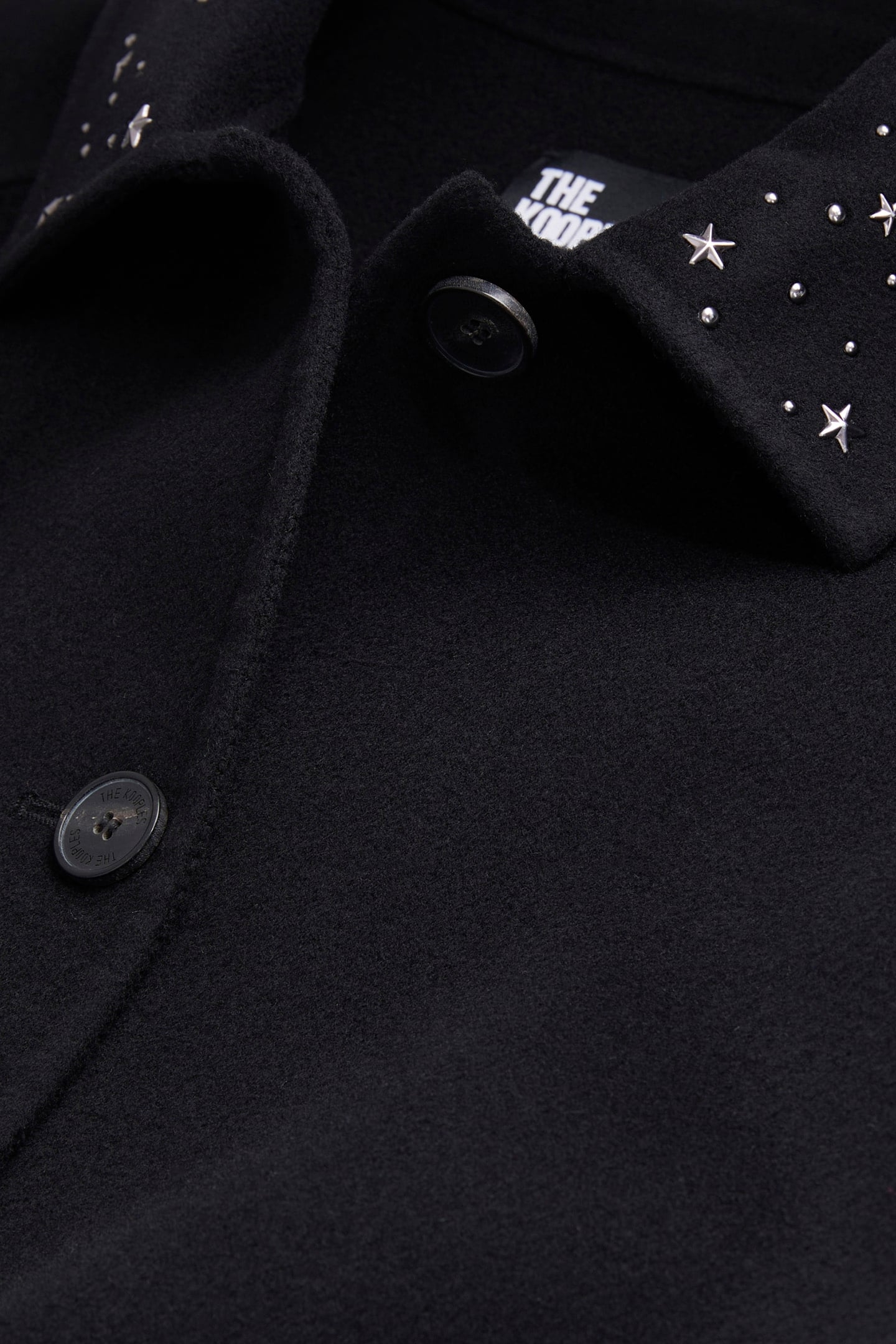 STUD AND FRINGE DOUBLE FACE JACKET BLACK 6