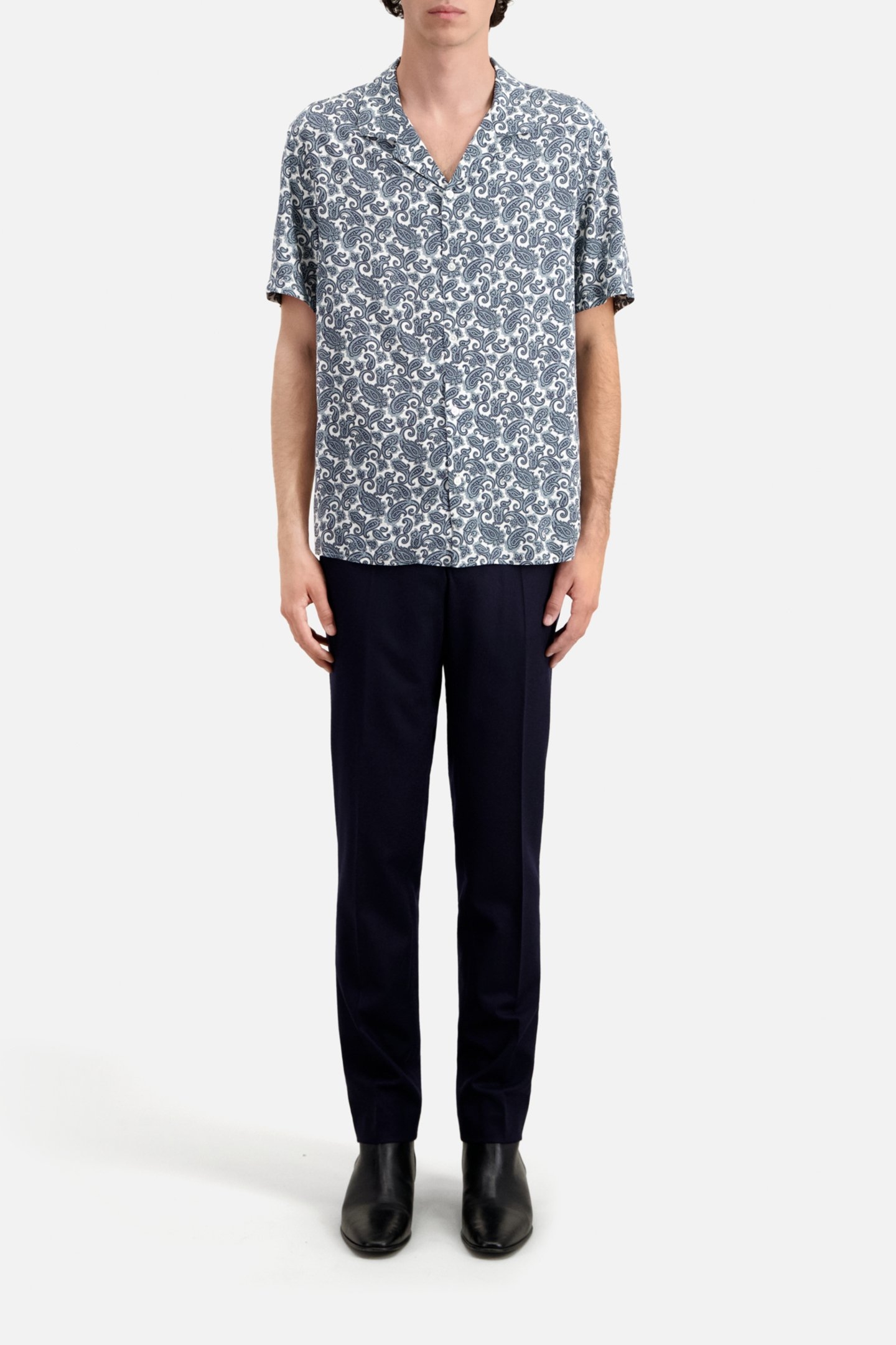 WAKO SHORT-SLEEVED SHIRT WHITE-BLUE 6