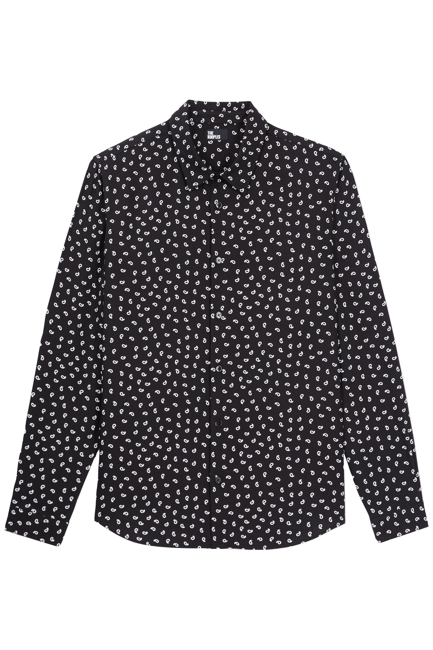 LONG SLEEVE SHIRT WITH CLASSIC COLLAR BLACK WHITE 4