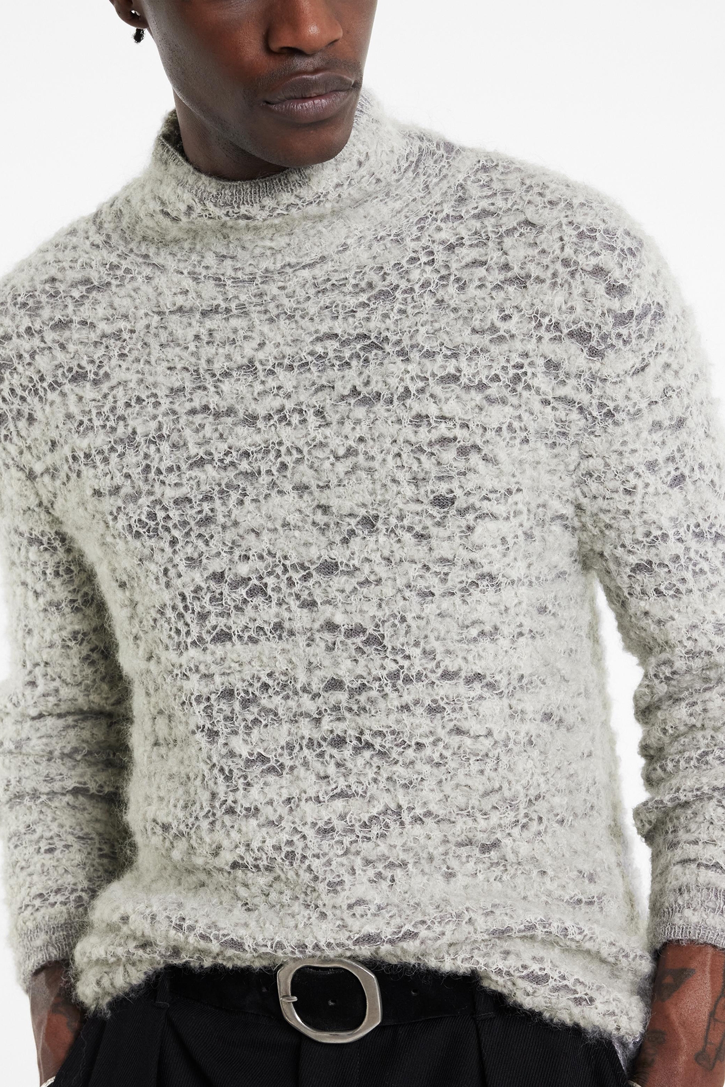 MONTELLO EASY FIT MOCKNECK WITH SPONGEY GREY MIST 3