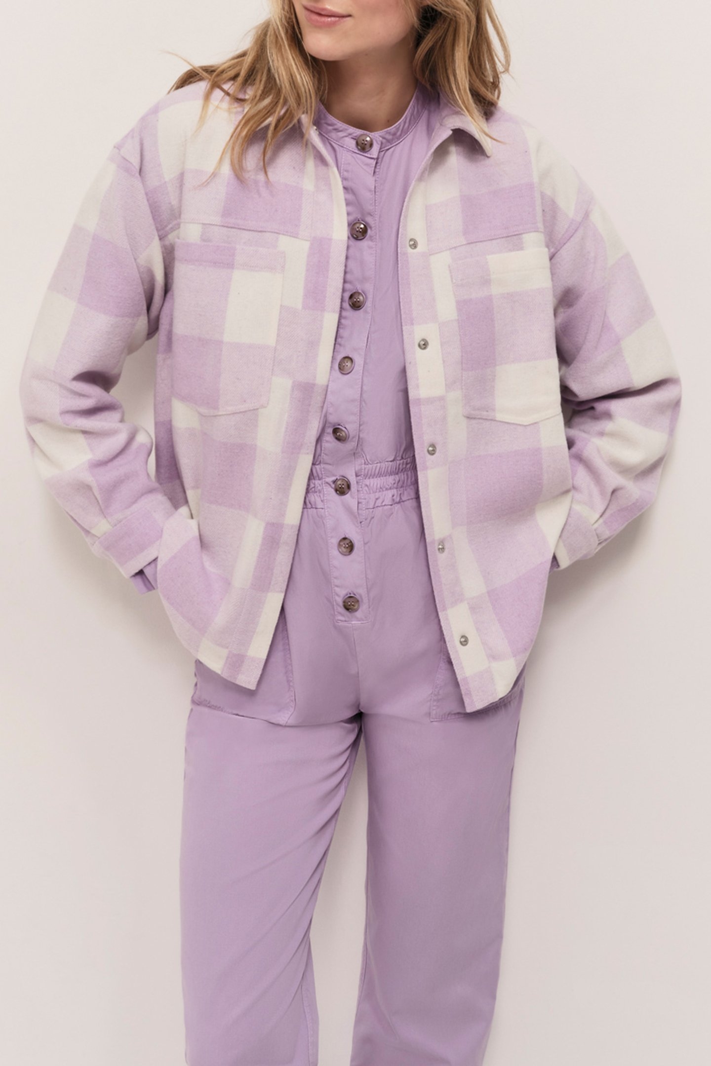 CESAR - GLYCINE FLANNEL SHIRT WITH CHECK PATTERN 1