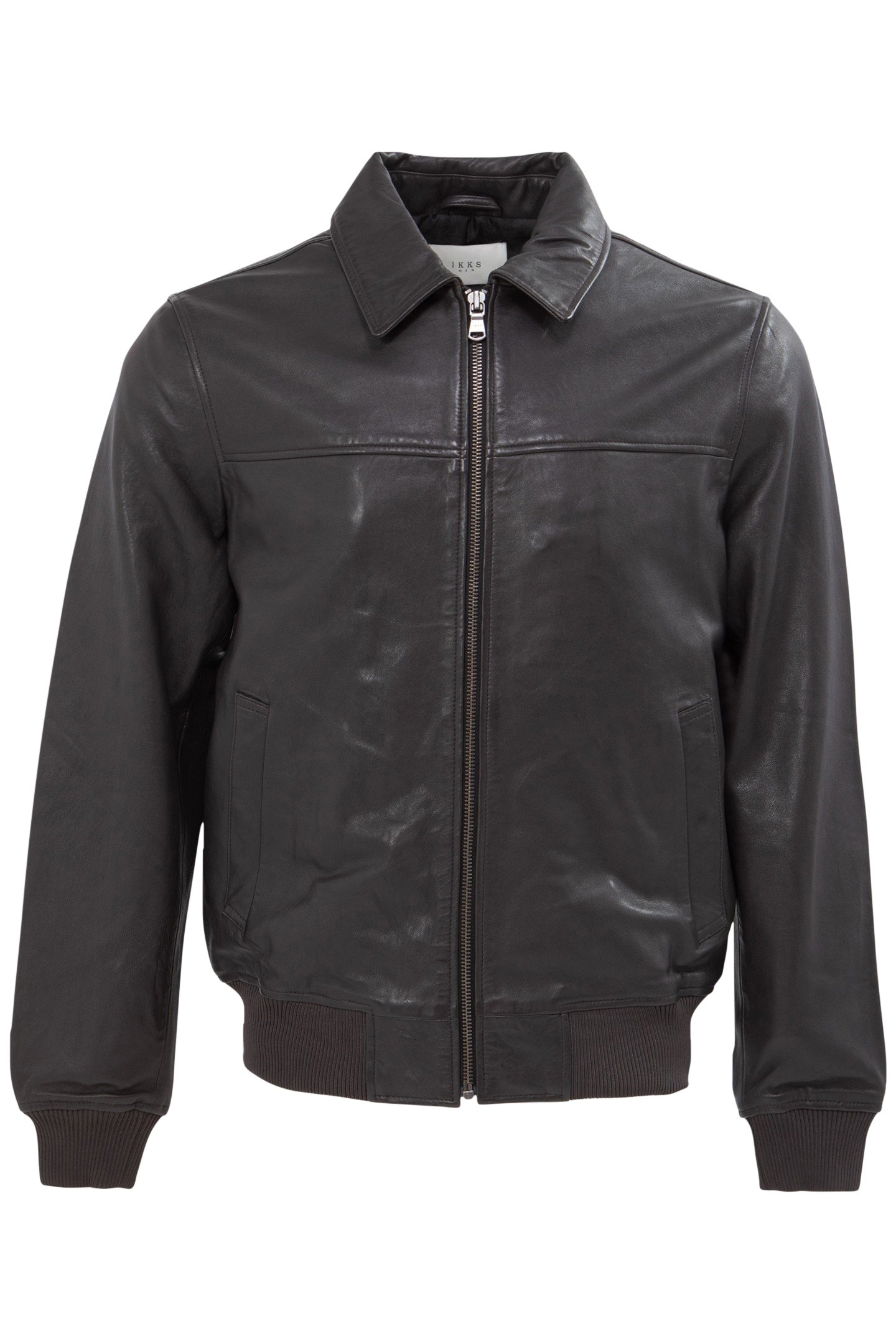 BLACK COFFEE CERTIFIED LEATHER AVIATOR JACKET 4