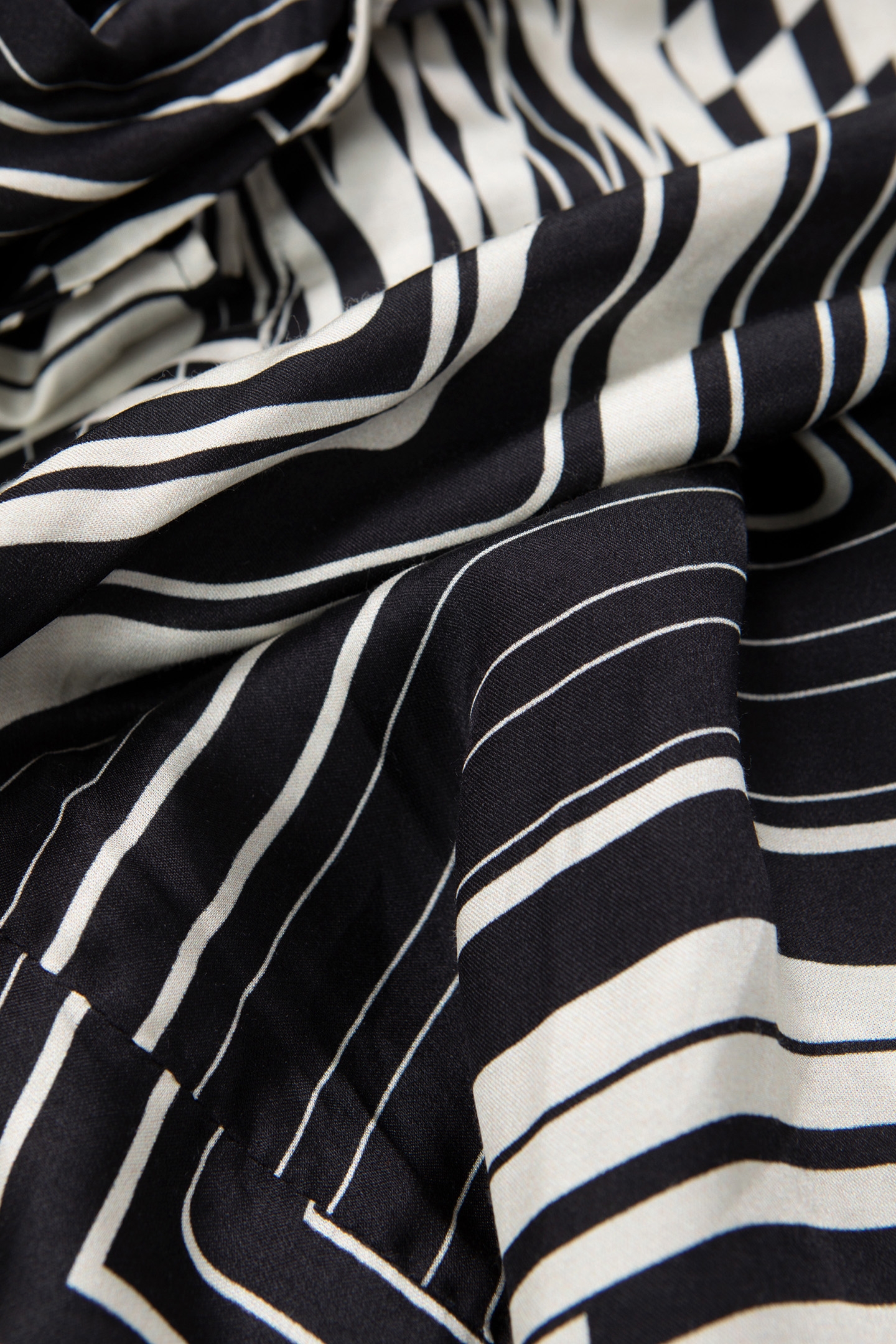 PURE EDITION-BLACK ART DECO PRINTED BLOUSE 8