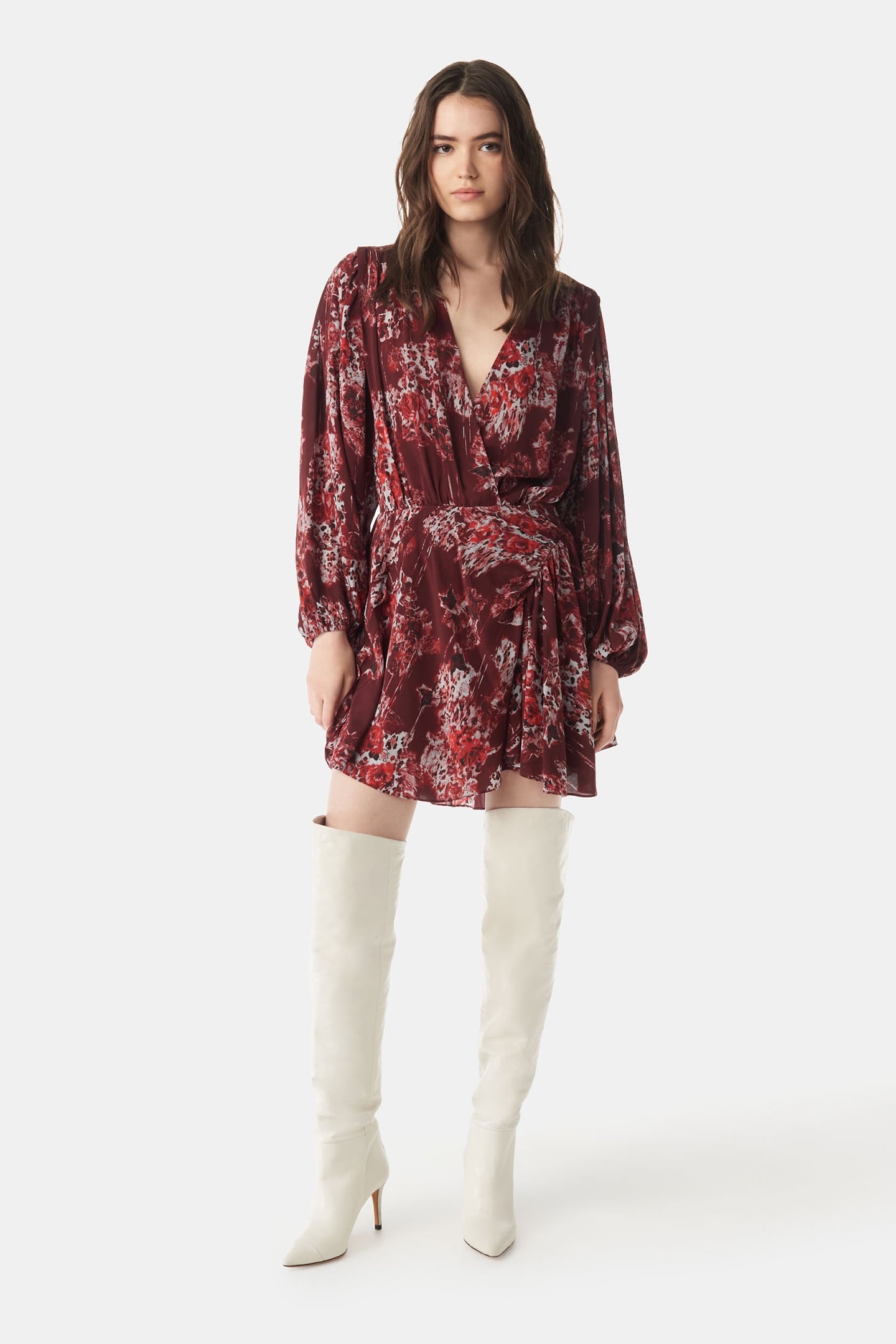 AZULA DRESS MULTICO BURGUNDY 2