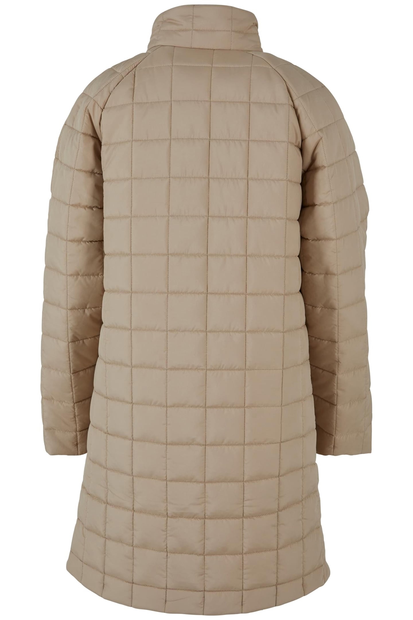LADIES QUILTED COAT WET SAND 2