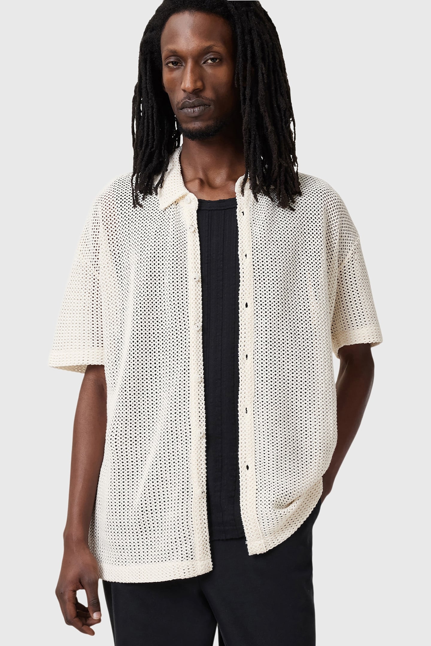 MUNROE SS SHIRT CHALK WHITE 6