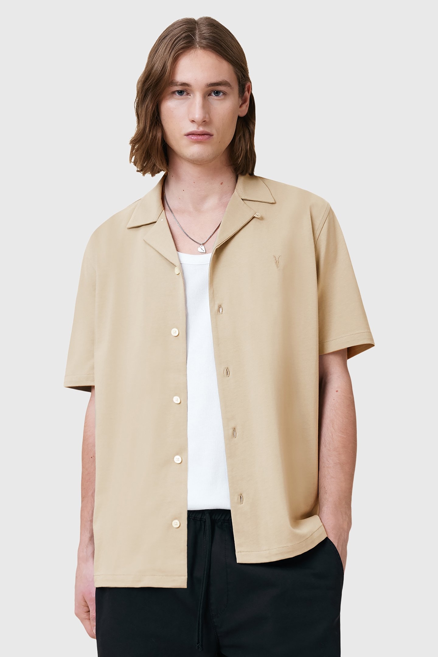 HUDSON SS SHIRT PEBBLE BROWN 6