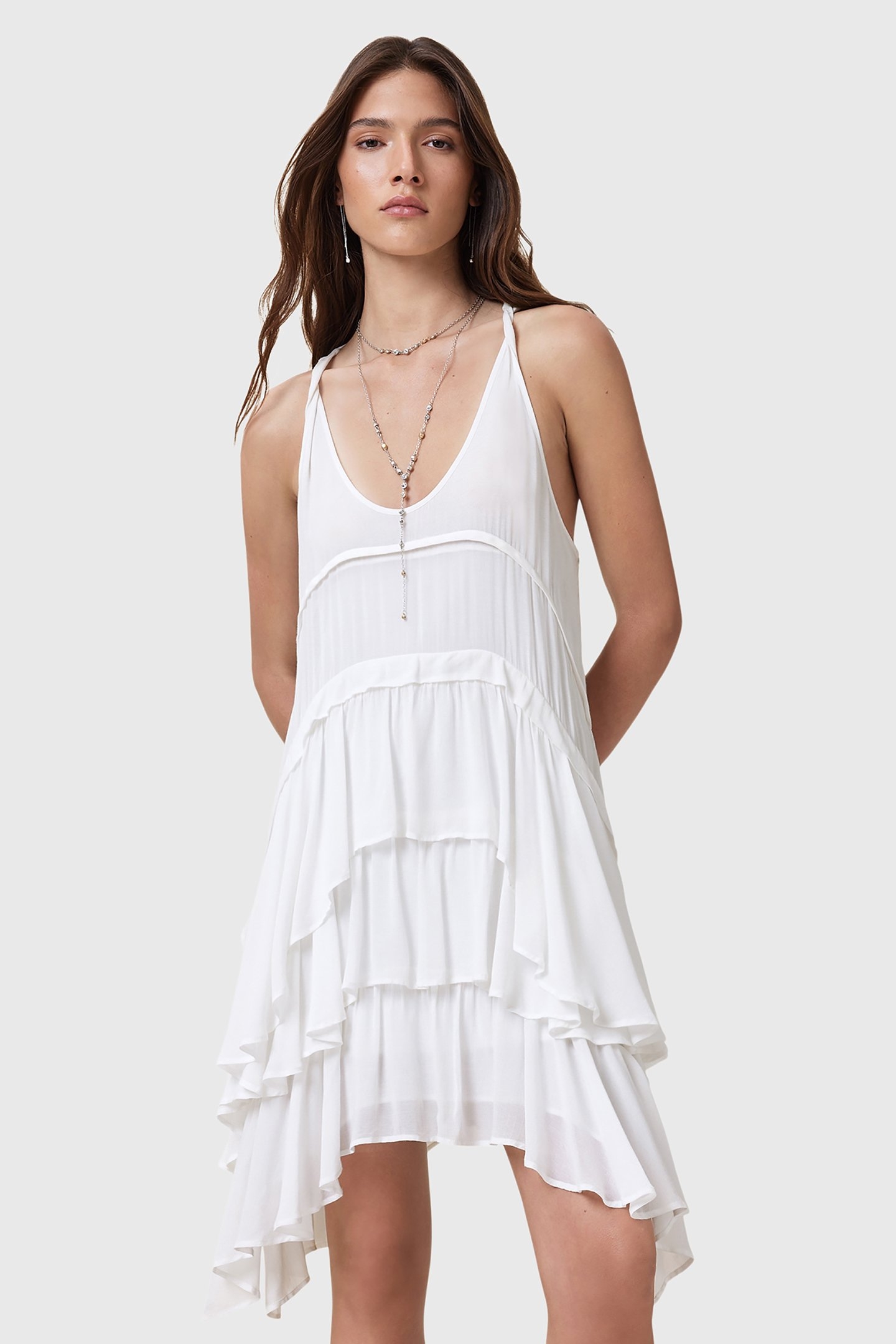 CAVARLY MINI DRESS OPTIC WHITE 1