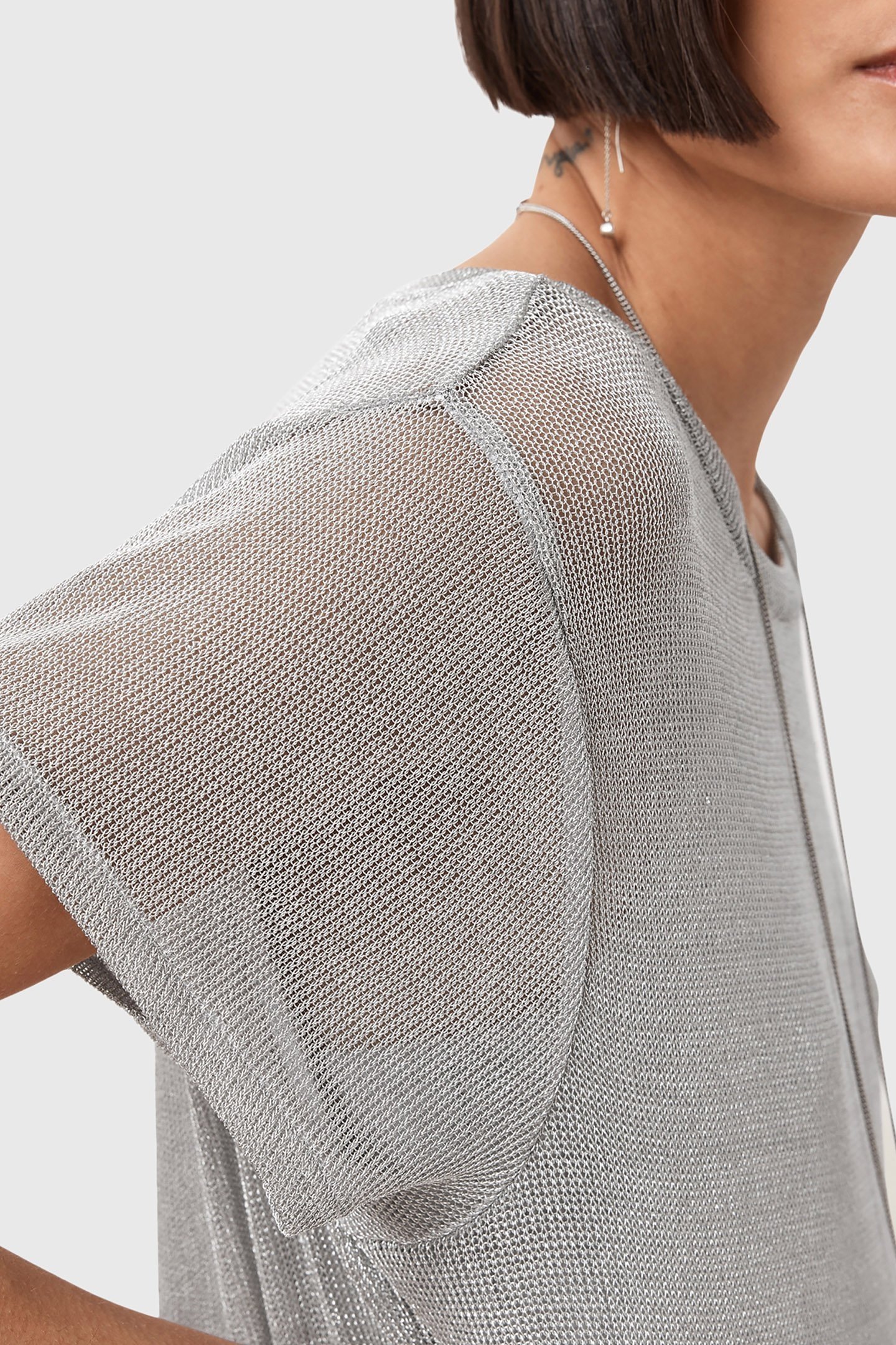 THEA SPARKLE DRESS METALLIC SILVER 6