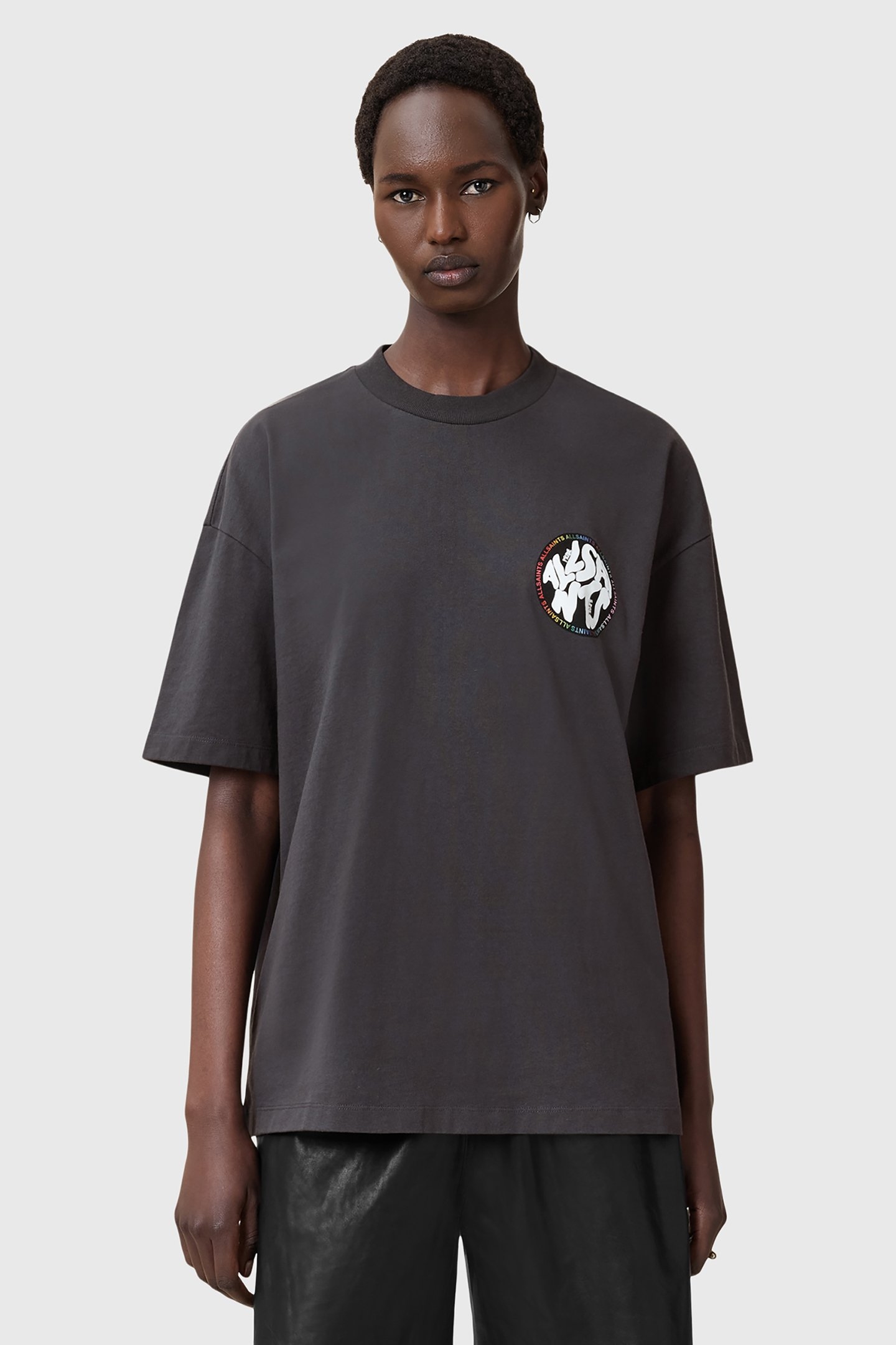 PRIDE DISTORTION TEE WASHED BLACK 1