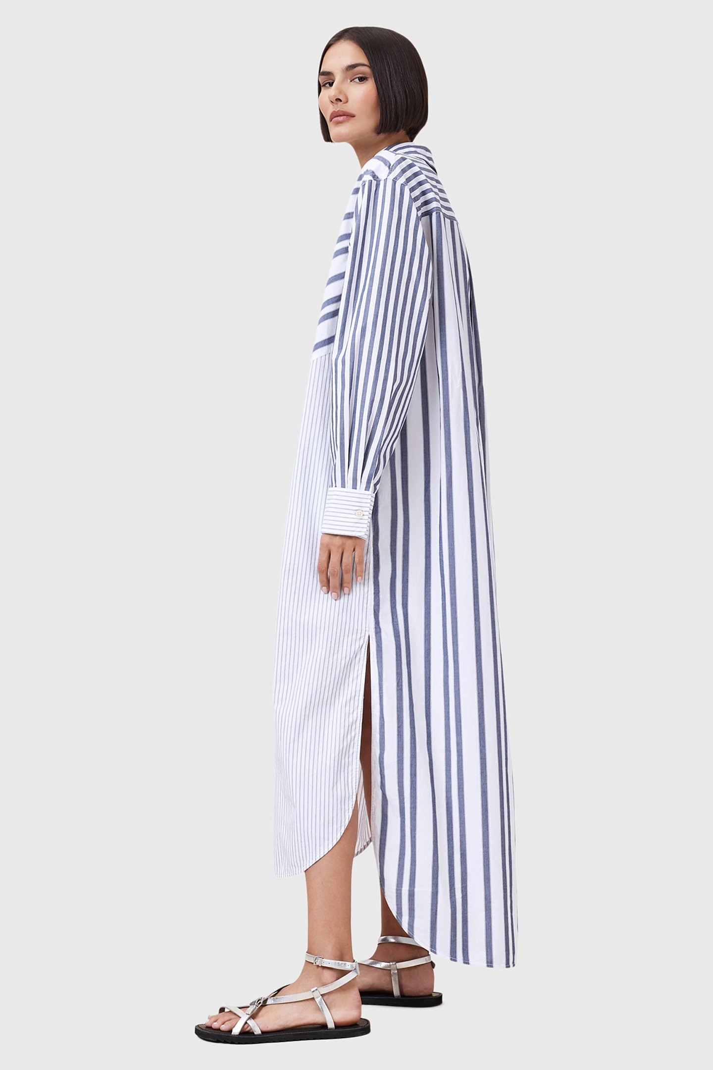 SHANNON SHIRT DRESS WHITE/BLUE 4
