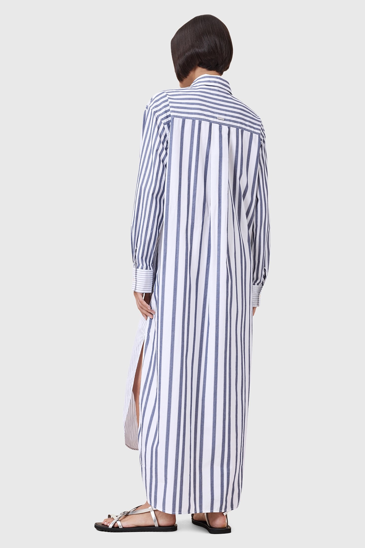 SHANNON SHIRT DRESS WHITE/BLUE 2