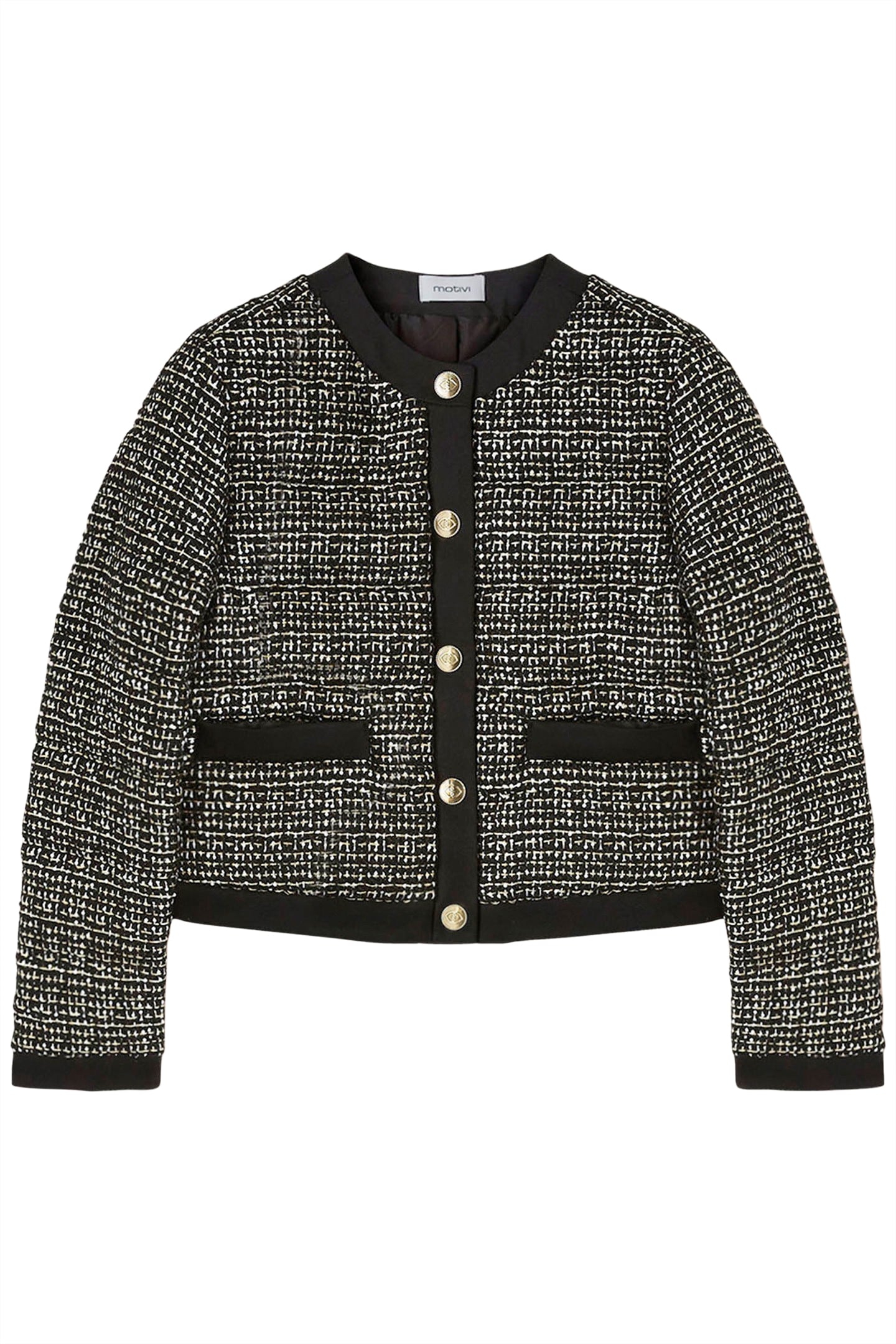 TWEED DOWN JACKET BLACK 4