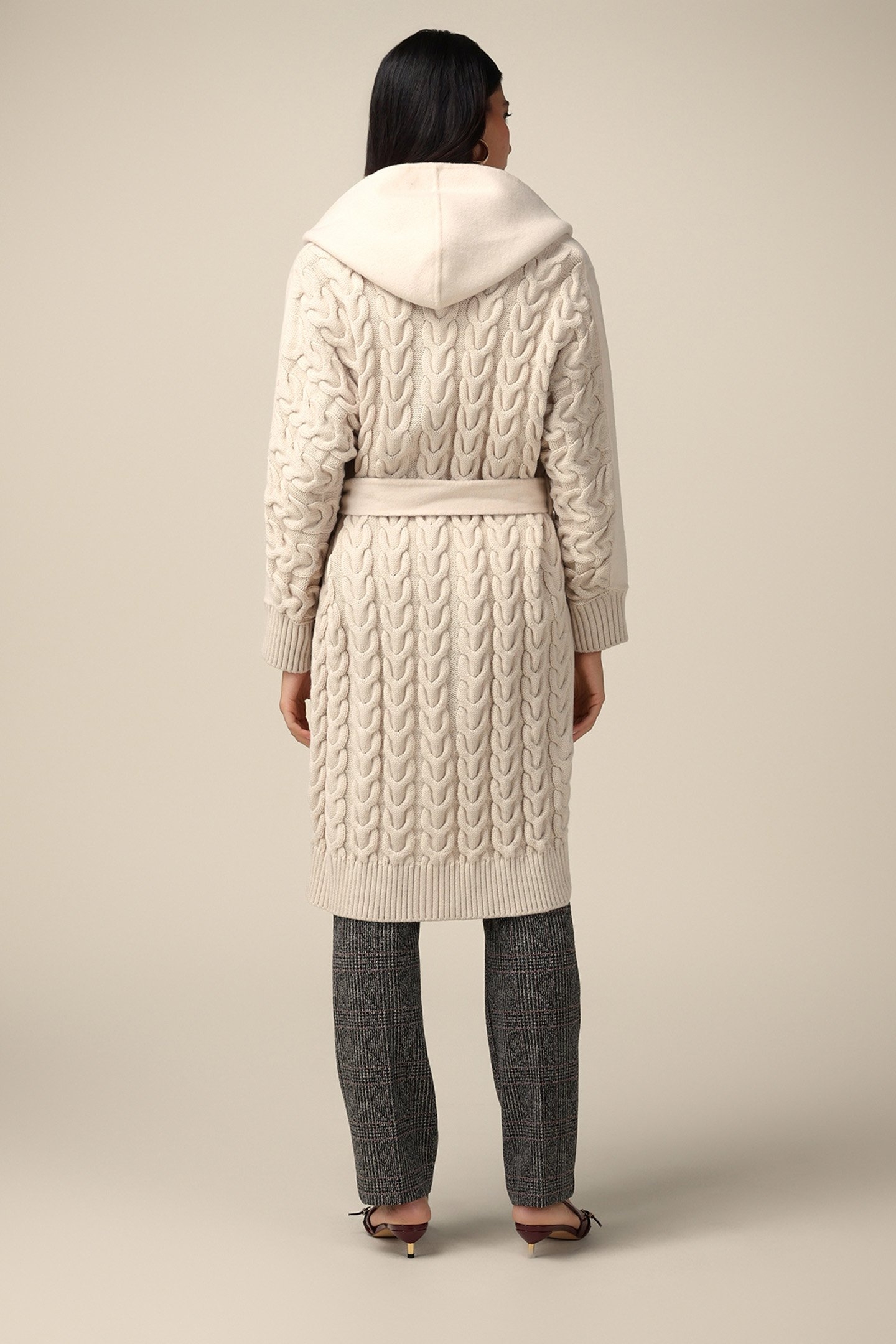 CLOTH AND KNIT COAT BEIGE 2