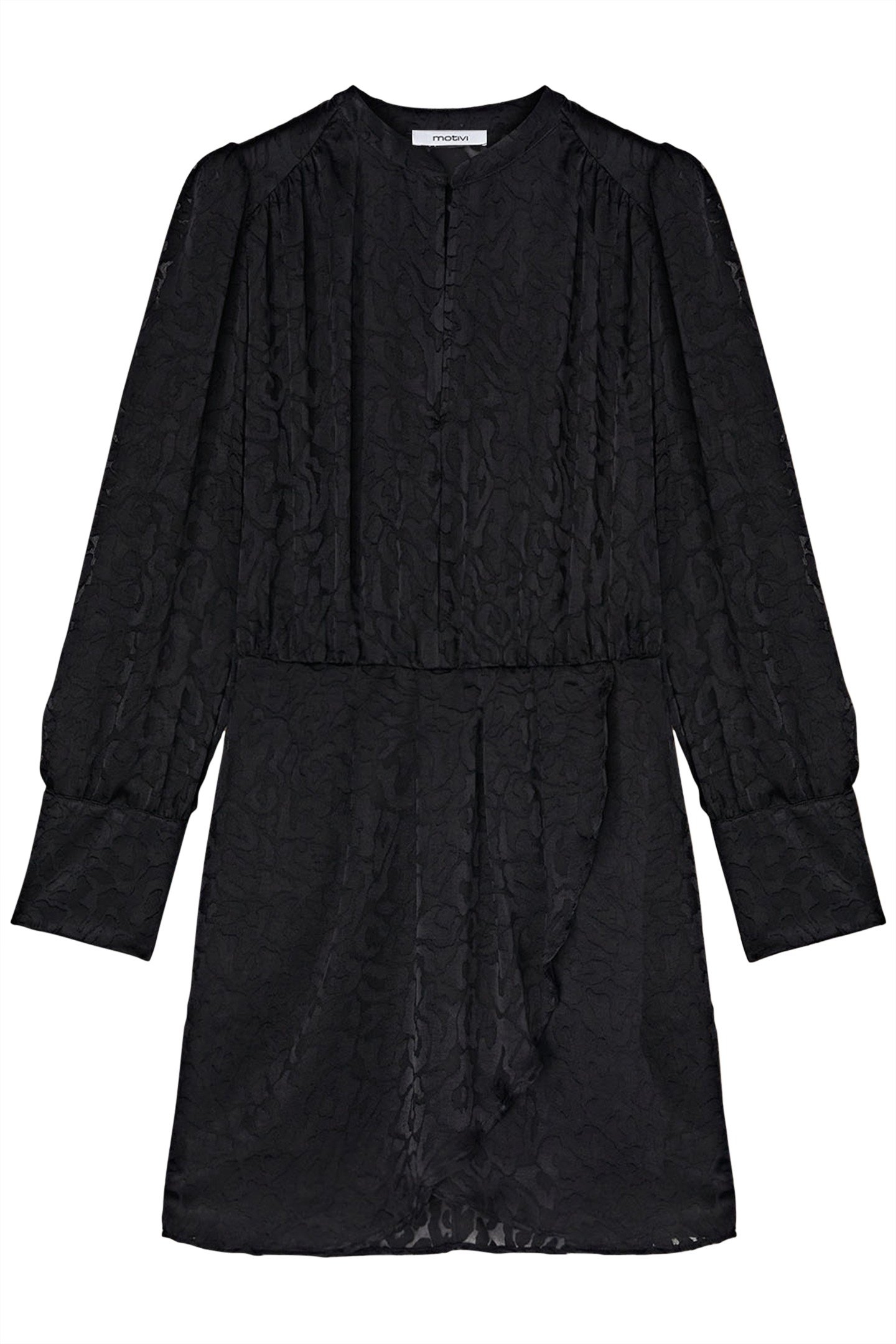 DEVORÉ SATIN WRAPAROUND MINI DRESS BLACK 3