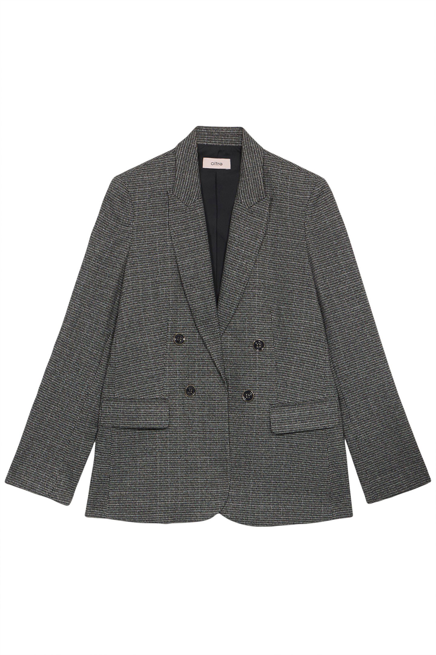 MICRO HOUNDSTOOTH BLAZER GREY 3