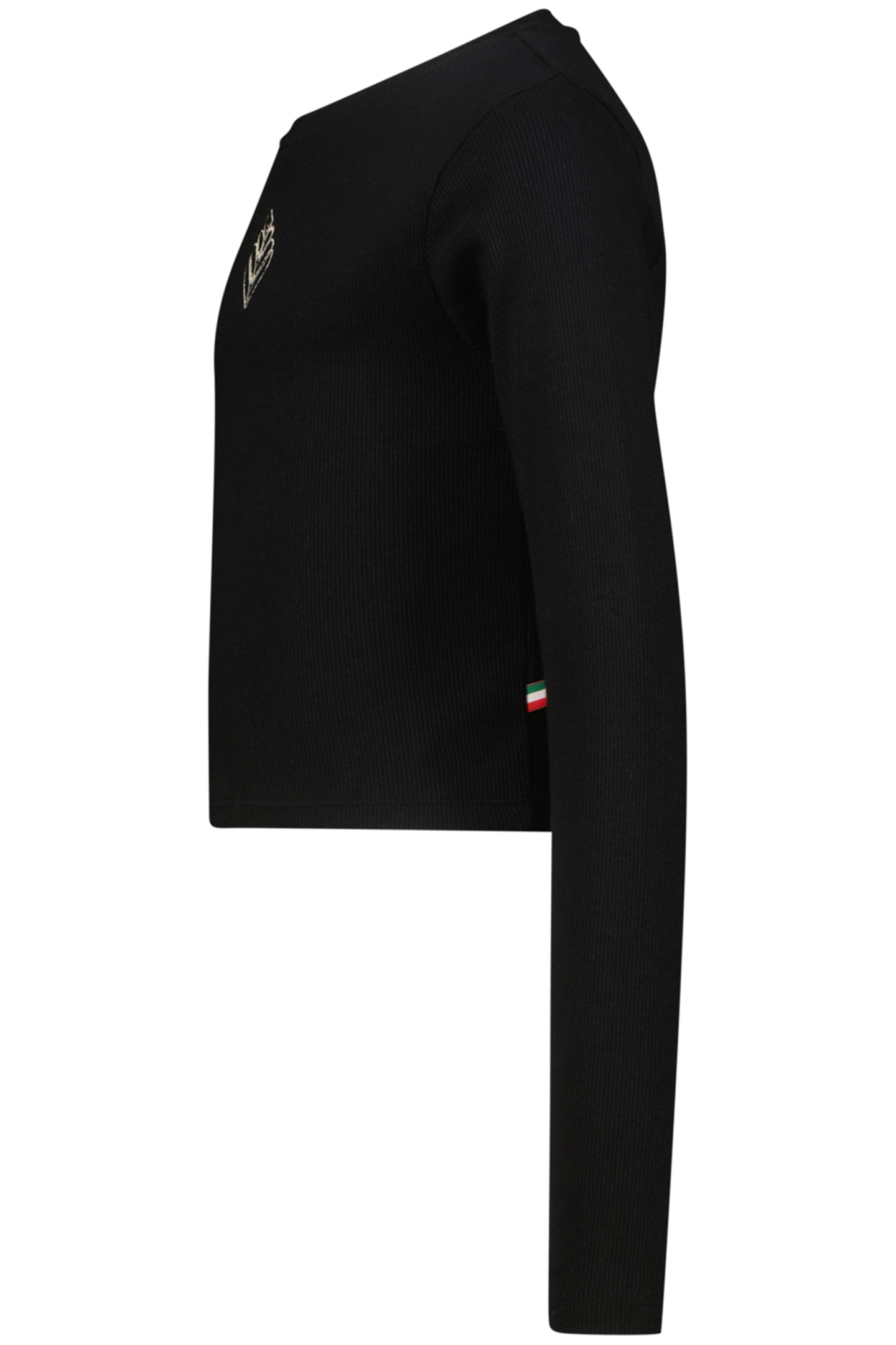 GIRLS G-BASIC-CROP RIB LONGSLEEVE SINGLET DEEP BLACK 2