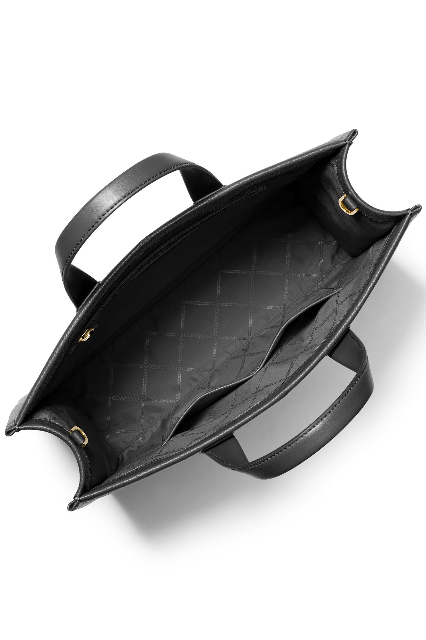 LEATHER GRAB TOTE BAG IN BLACK 3