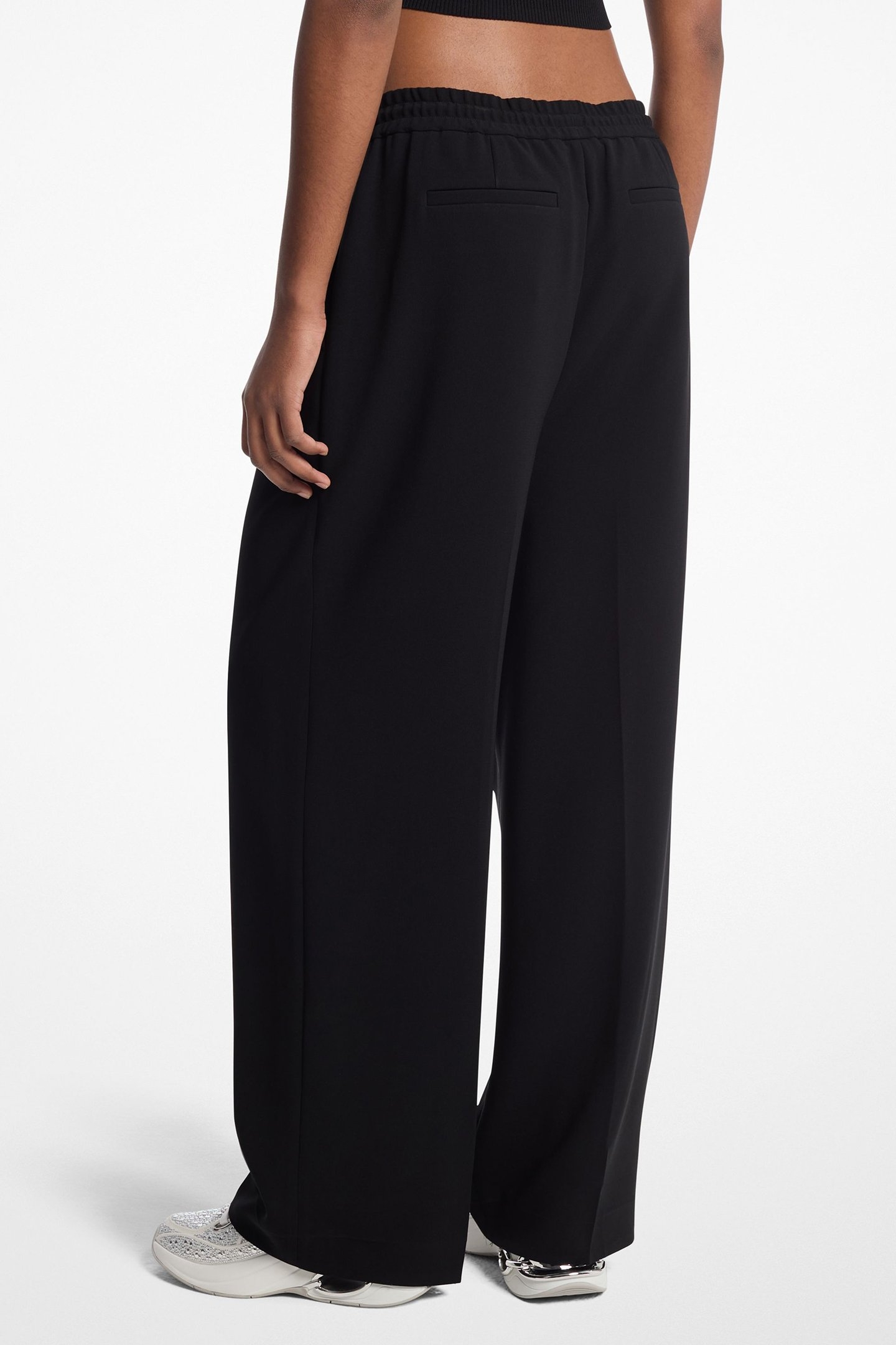 PLEATED TRACK PANT BLACK 2