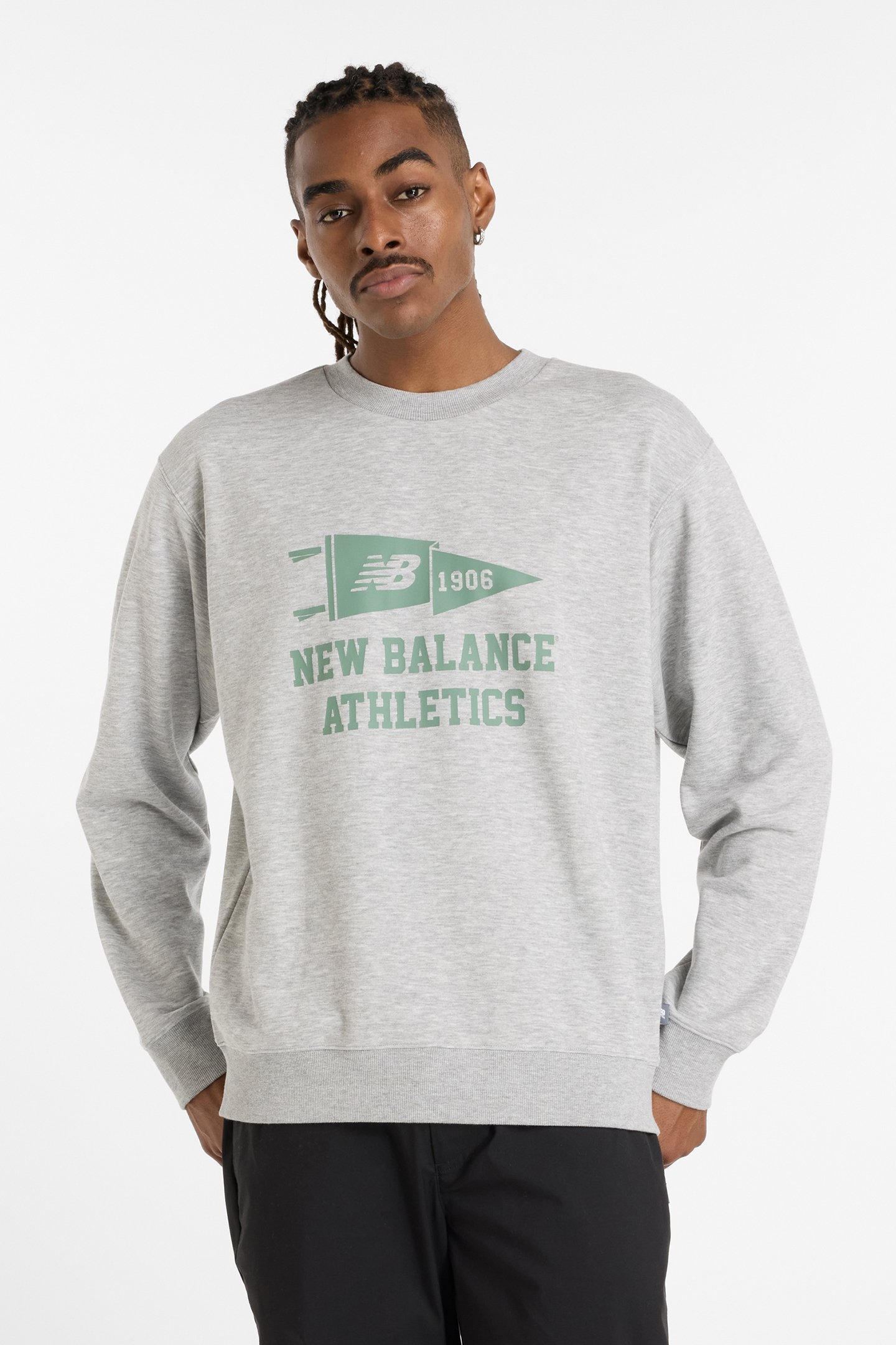 VARSITY PENNANT CREW ATHLETIC GREY 1