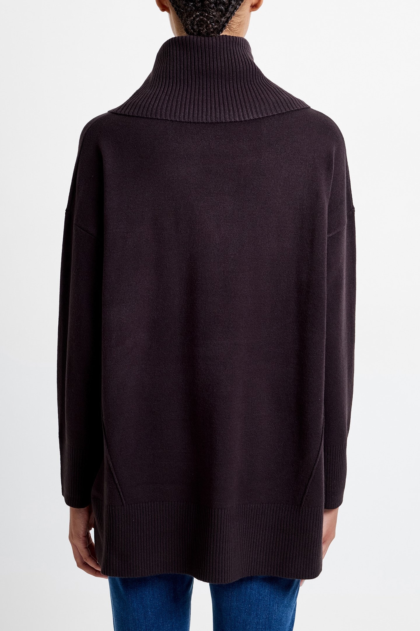 BABYSOFT RIBBED COWL NECK JUMPER CHOCOLATE GANACHE 2