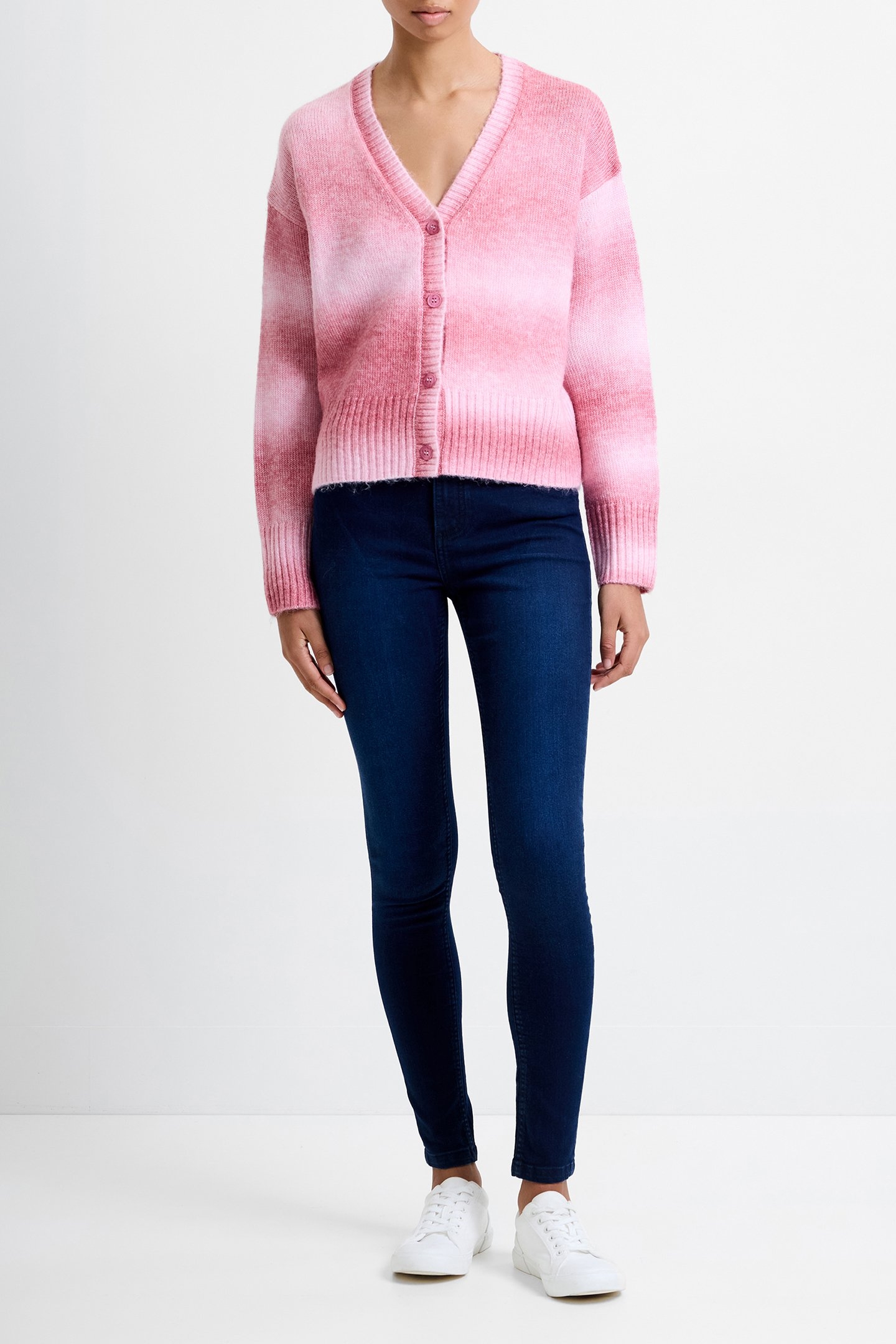 BABYSOFT L/S OMBRE CARDIGAN PINK MULTI 3