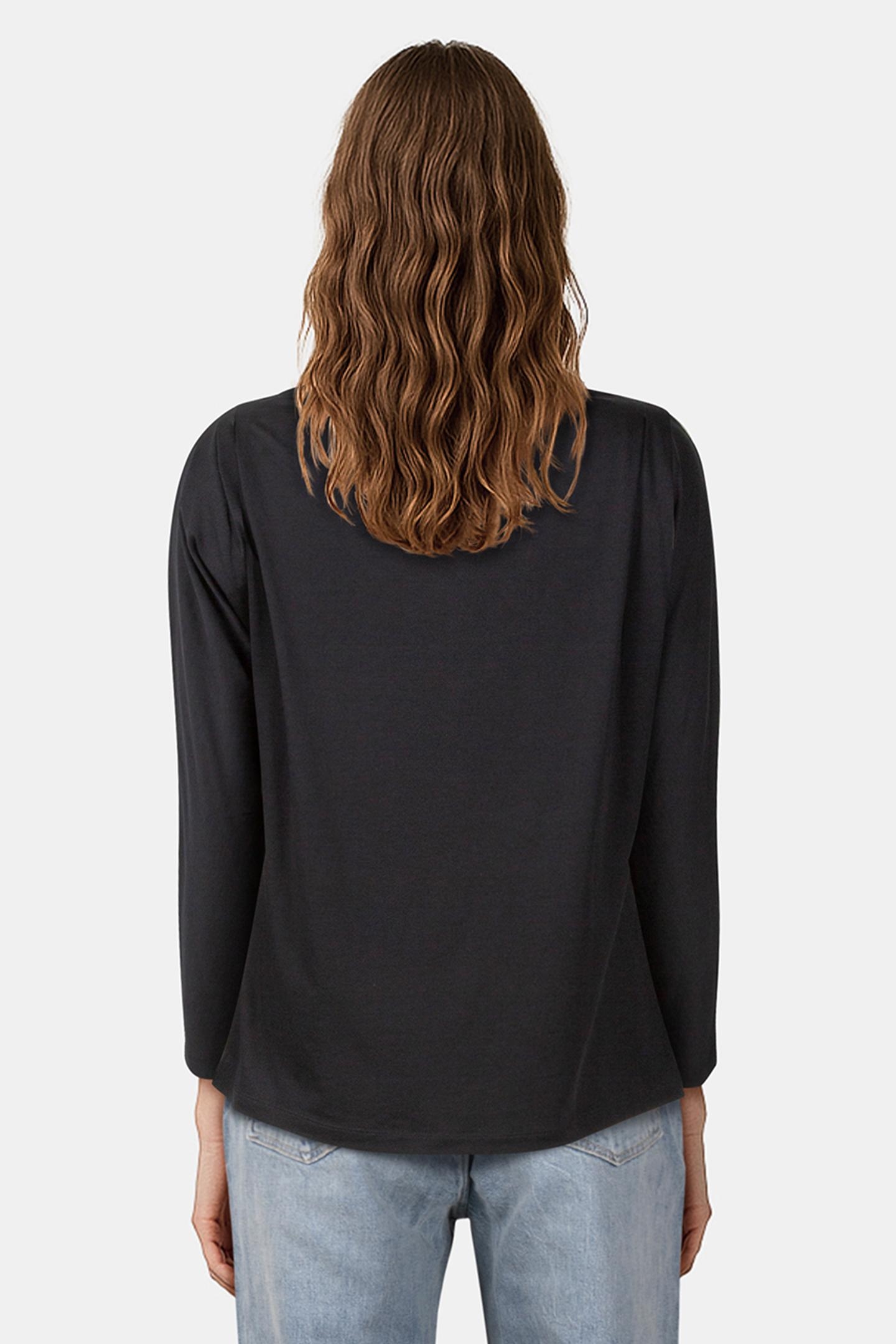 MARNIE - BLACK T-SHIRT WITH SILVER FOIL SCREEN PRINT OF DANC 3