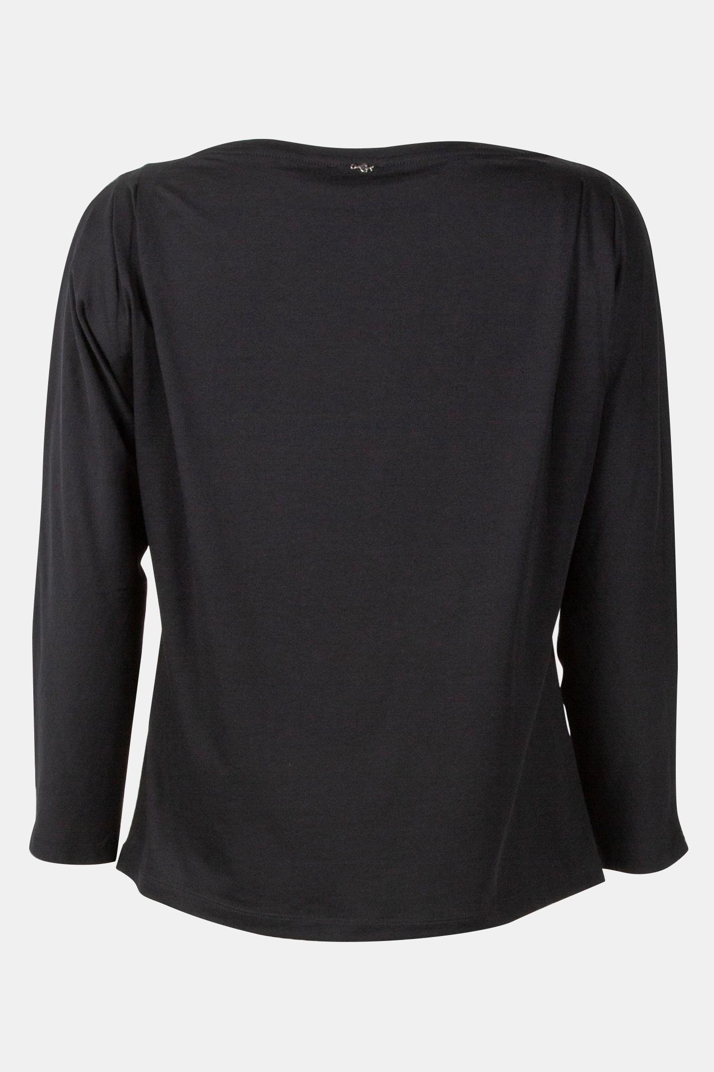 MARNIE - BLACK T-SHIRT WITH SILVER FOIL SCREEN PRINT OF DANC 5