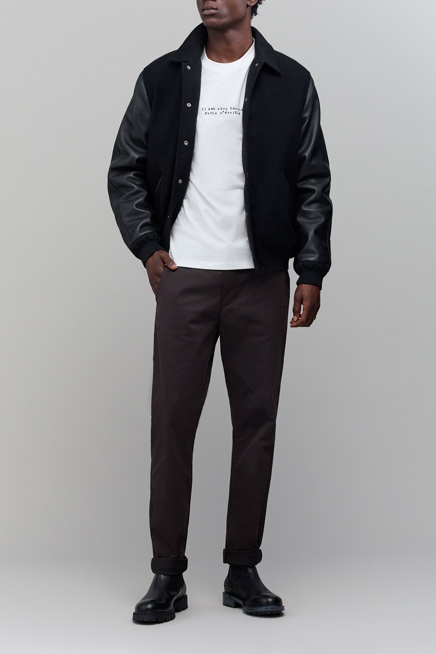 BROWN SLIM CHINO PANTS BROWN 5