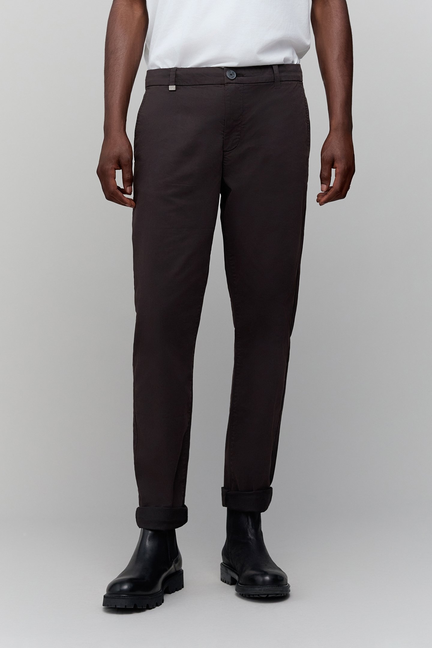 BROWN SLIM CHINO PANTS BROWN 1